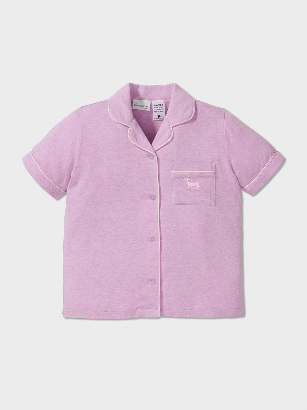 Jnr Girls Lilac Bamboo Short Classic Pj Set