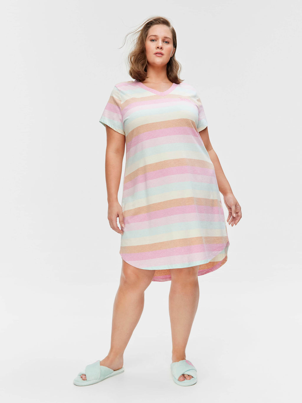 P.A. Plus Pastel Striped Nightie