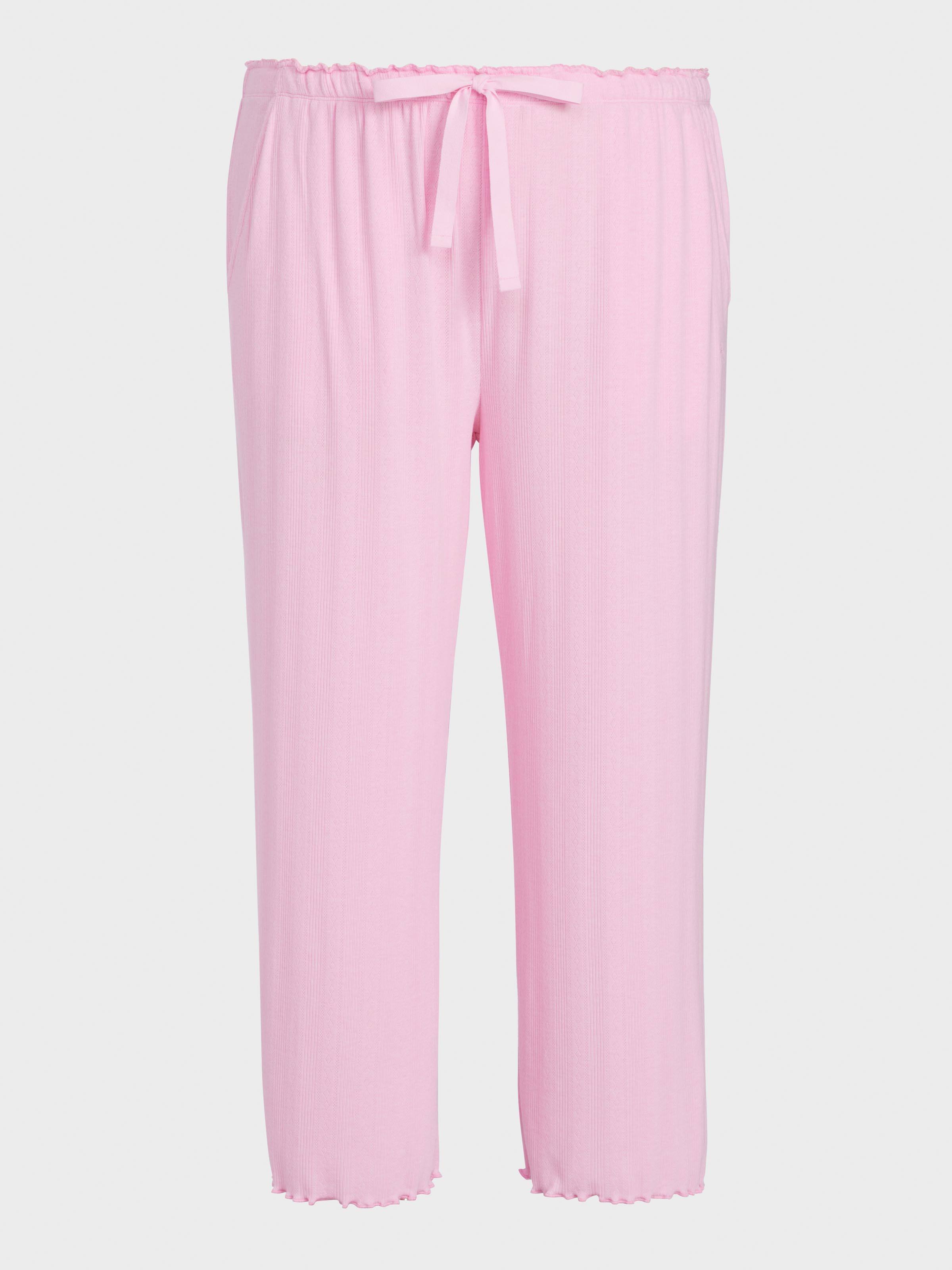 P.A. Plus Pink Marle Pointelle Straight Leg Pj Pant