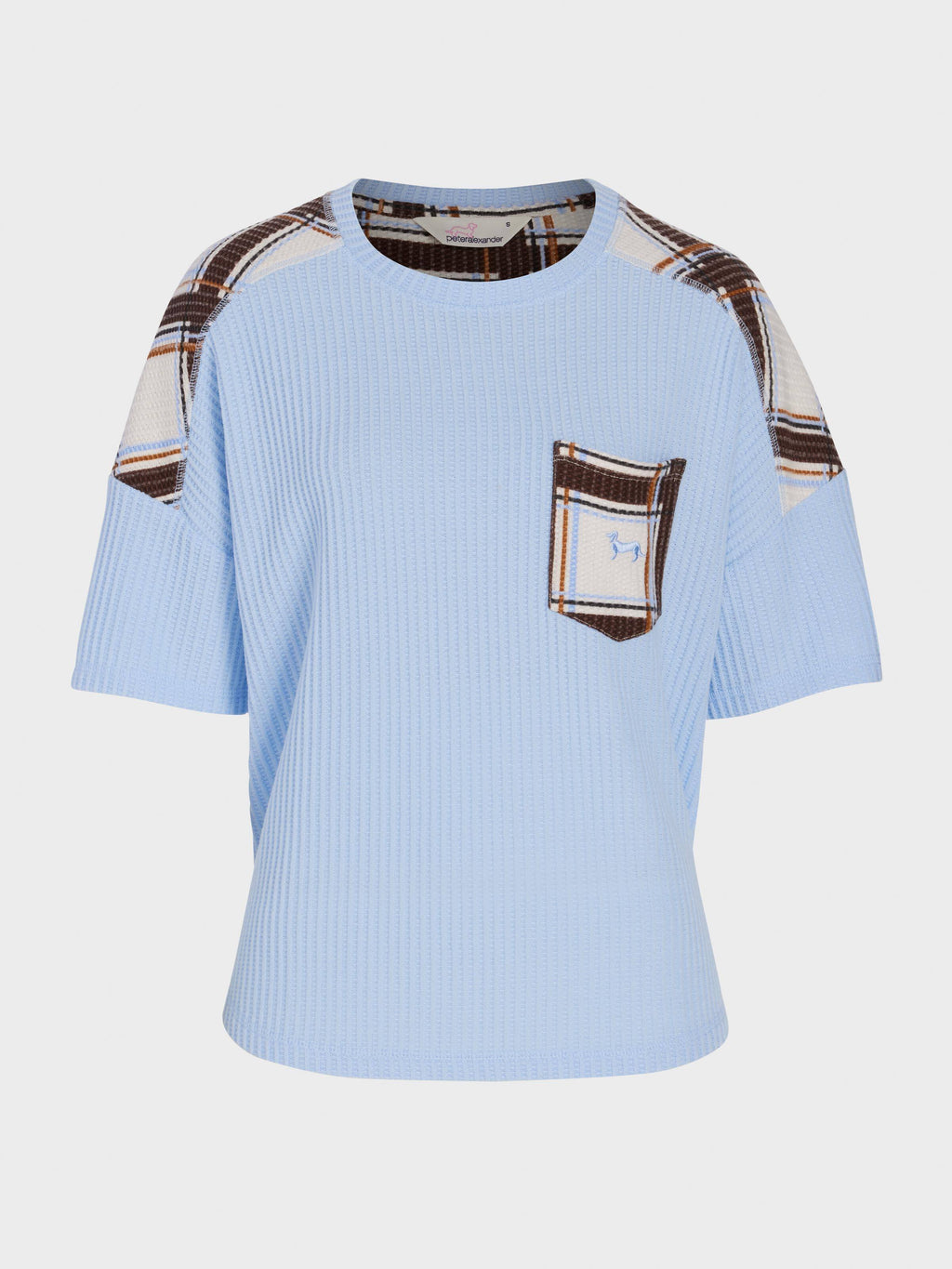 Waffle Check Oversized Tee