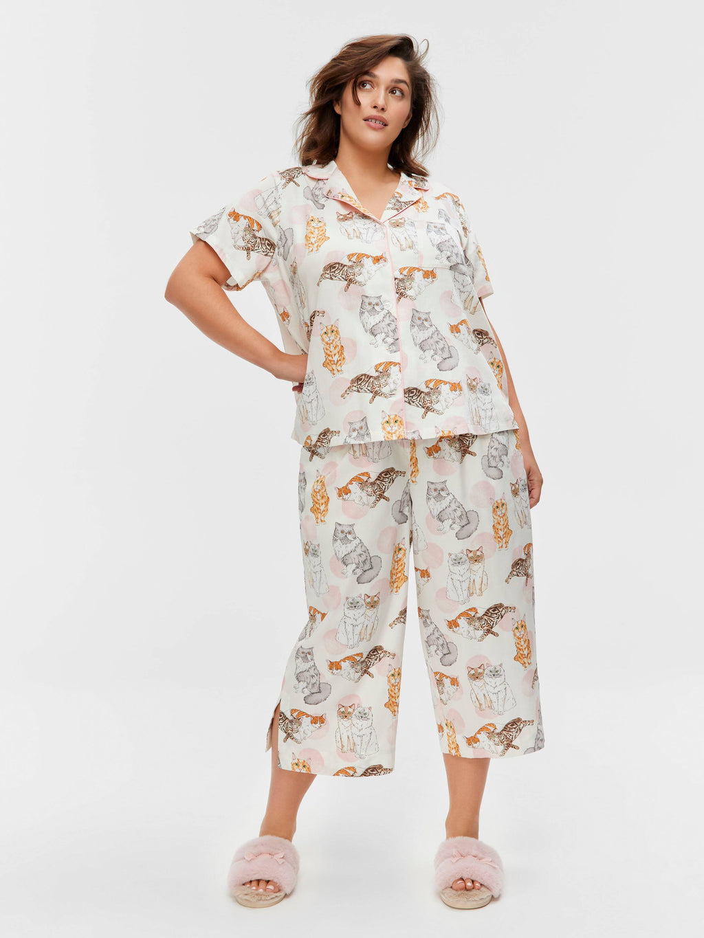 P.A. Plus Cats 100% Cotton Short Sleeve Shirt