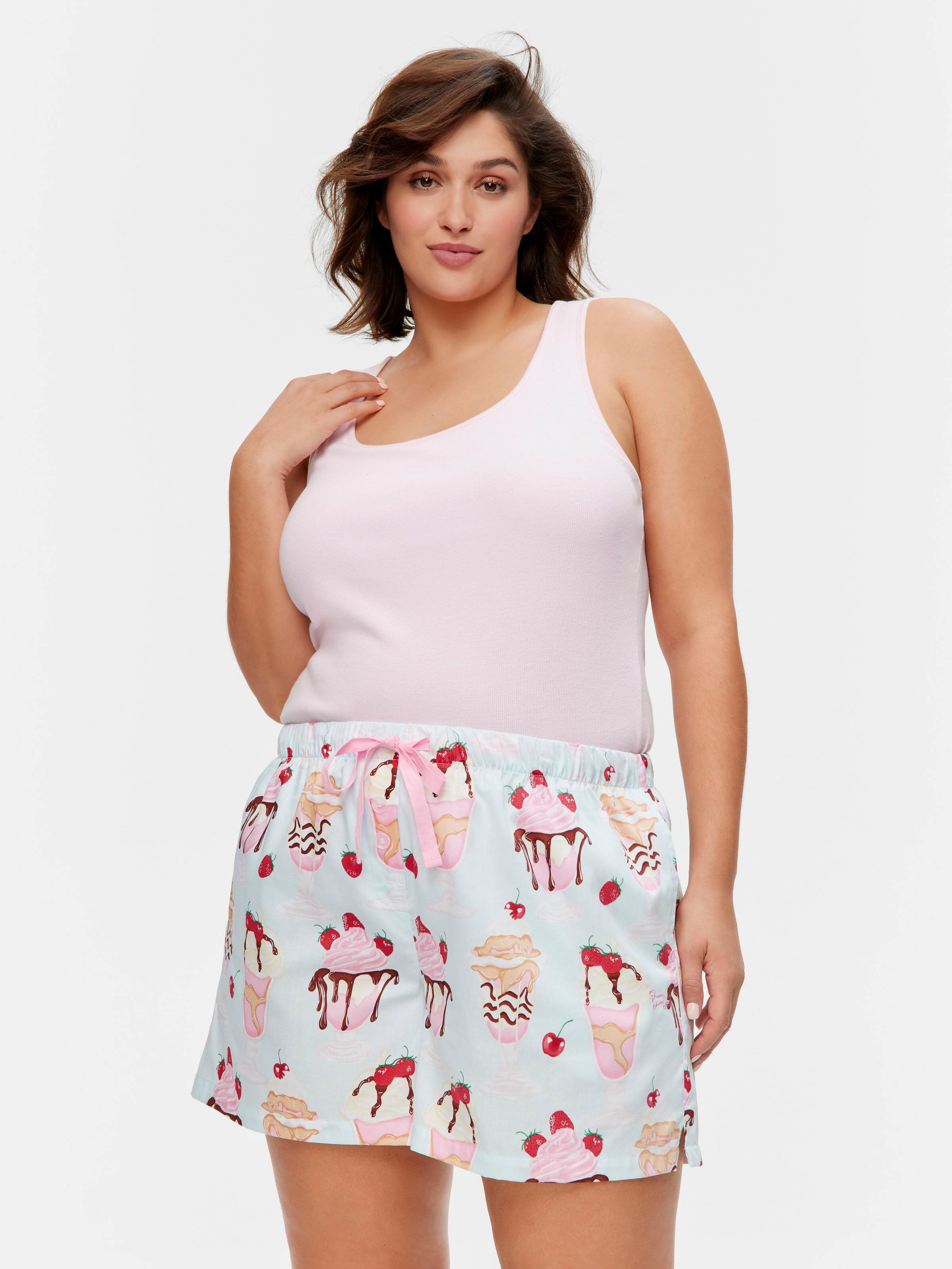 P.A. Plus Ice Cream Sundae 100% Cotton Mid Short
