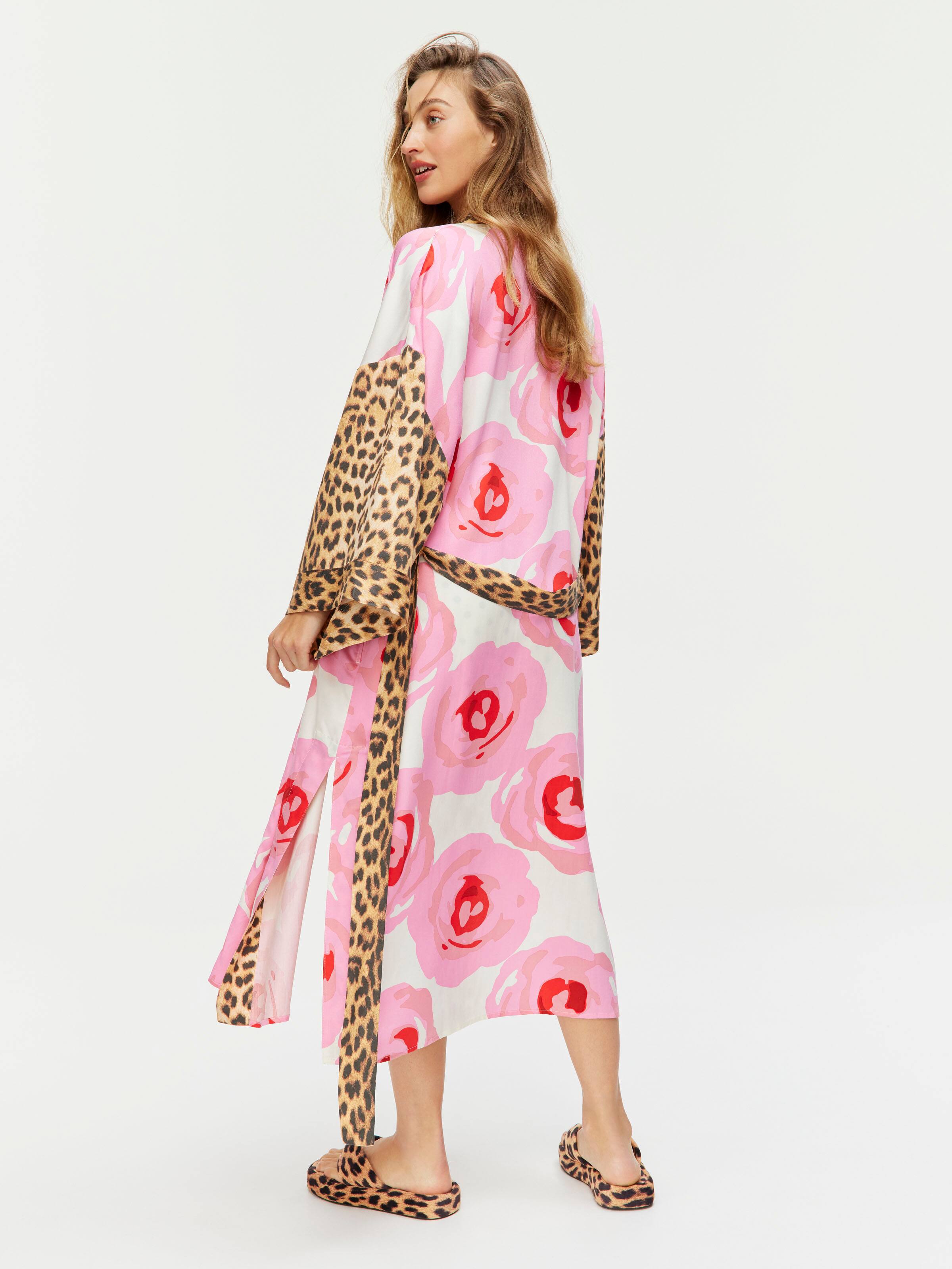 Floral Leopard Long Fashion Gown