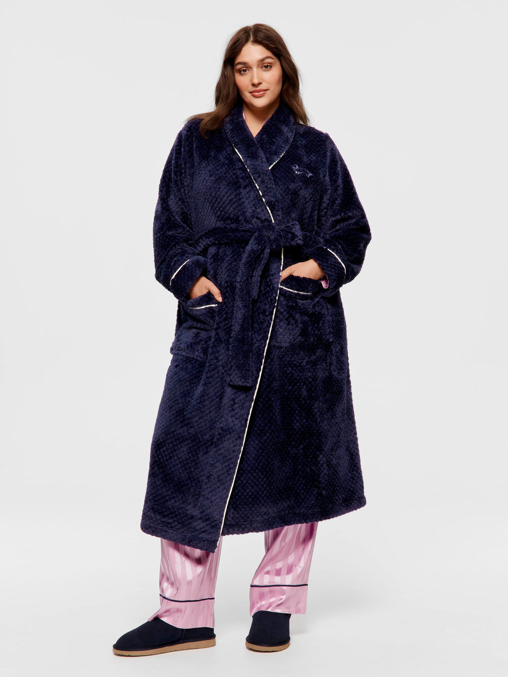 P.A. Plus Peter's Navy Jacquard Gown