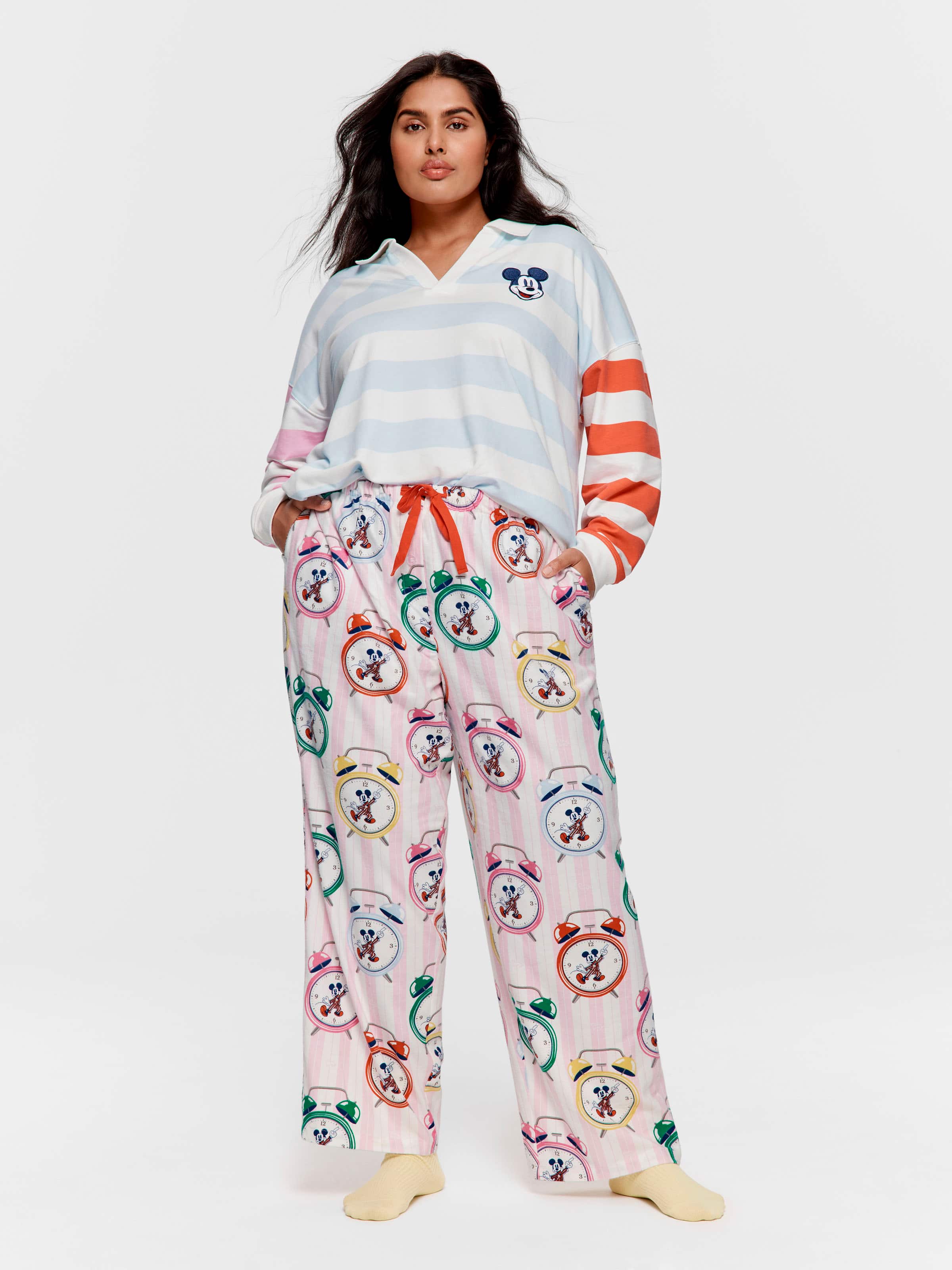 P.A. Plus  Clocks Bamboo Flannelette Classic Pj Pant
