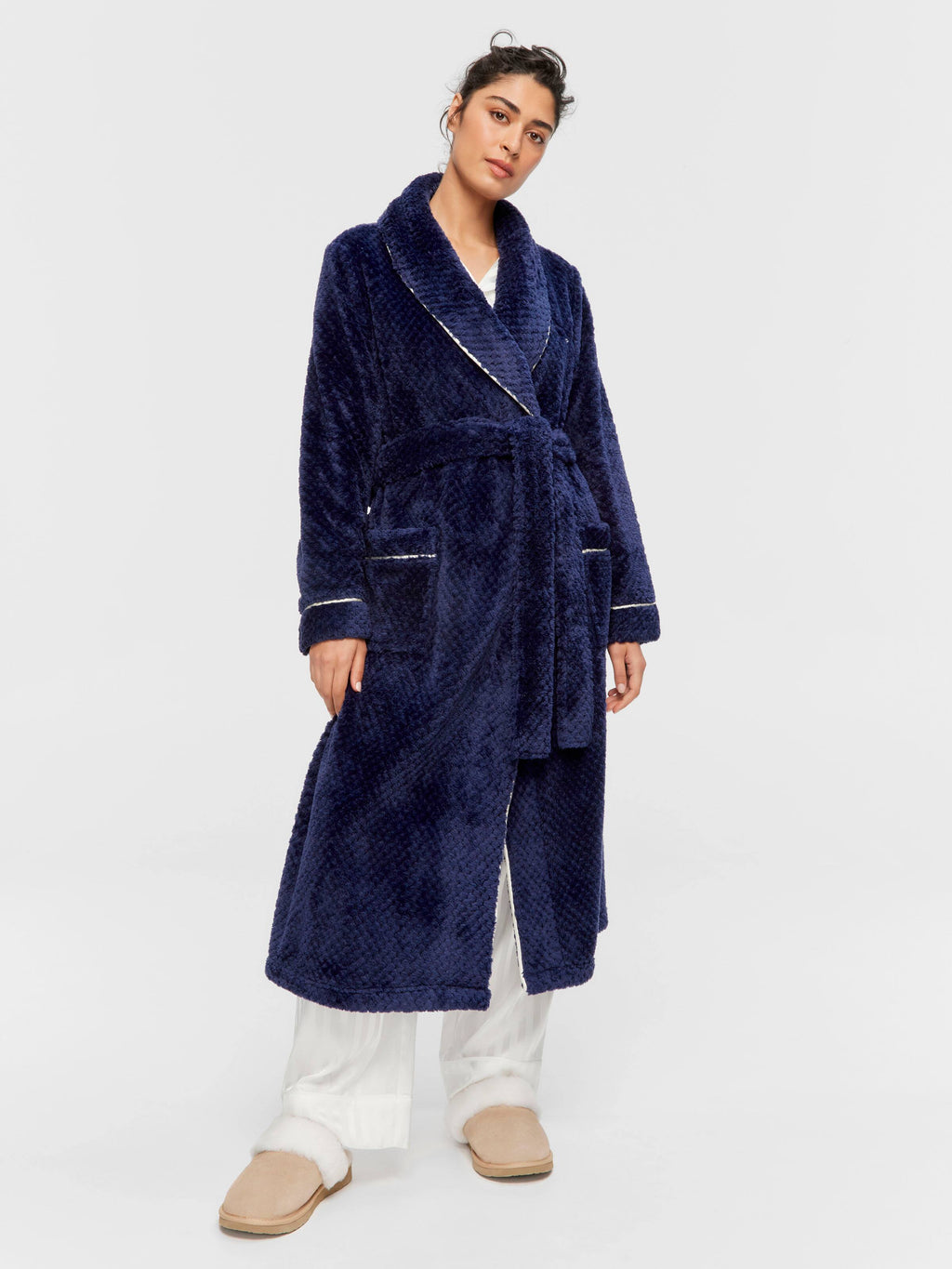 Peter's Navy Jacquard Gown