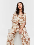 Rose Print Short Sleeve Classic Pj Set