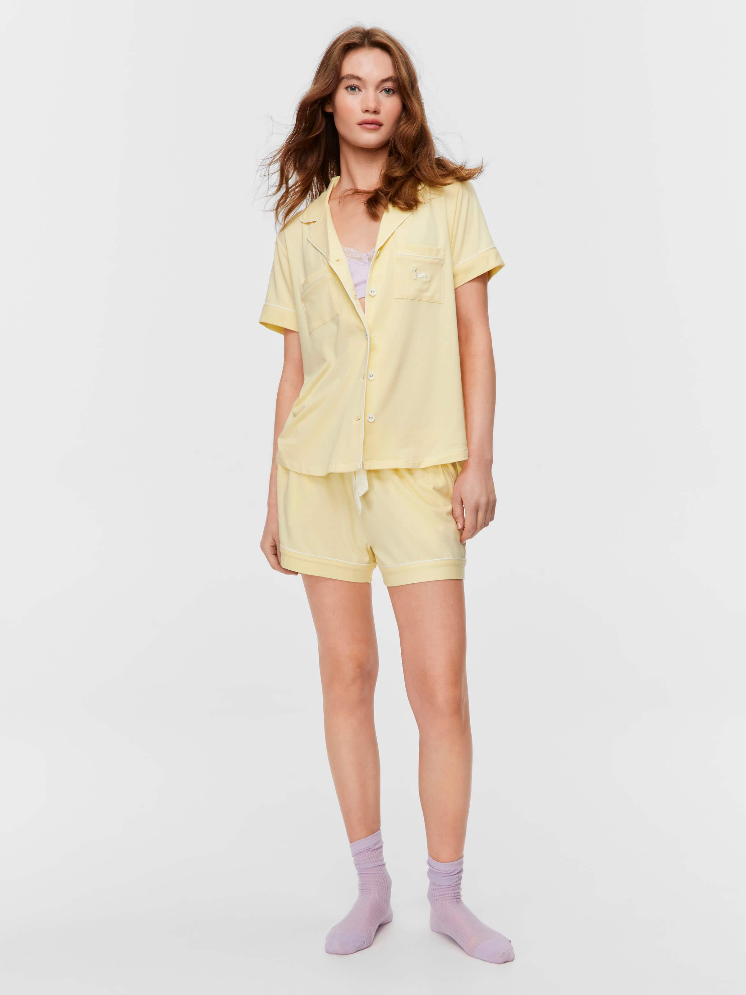 Butter Bamboo Jersey Shortie Pj Set