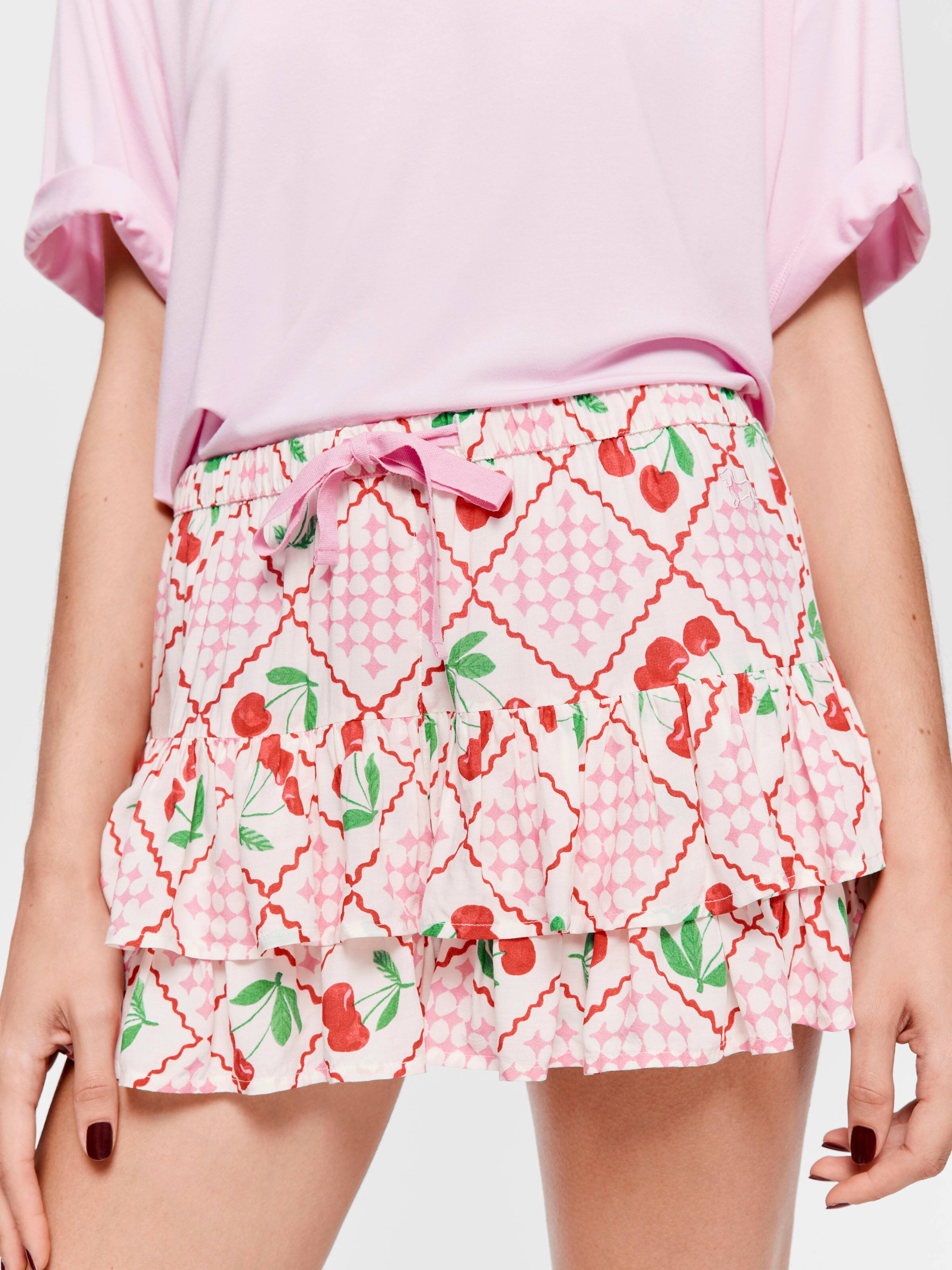 Cherry On Top Mini Ruffle Short
