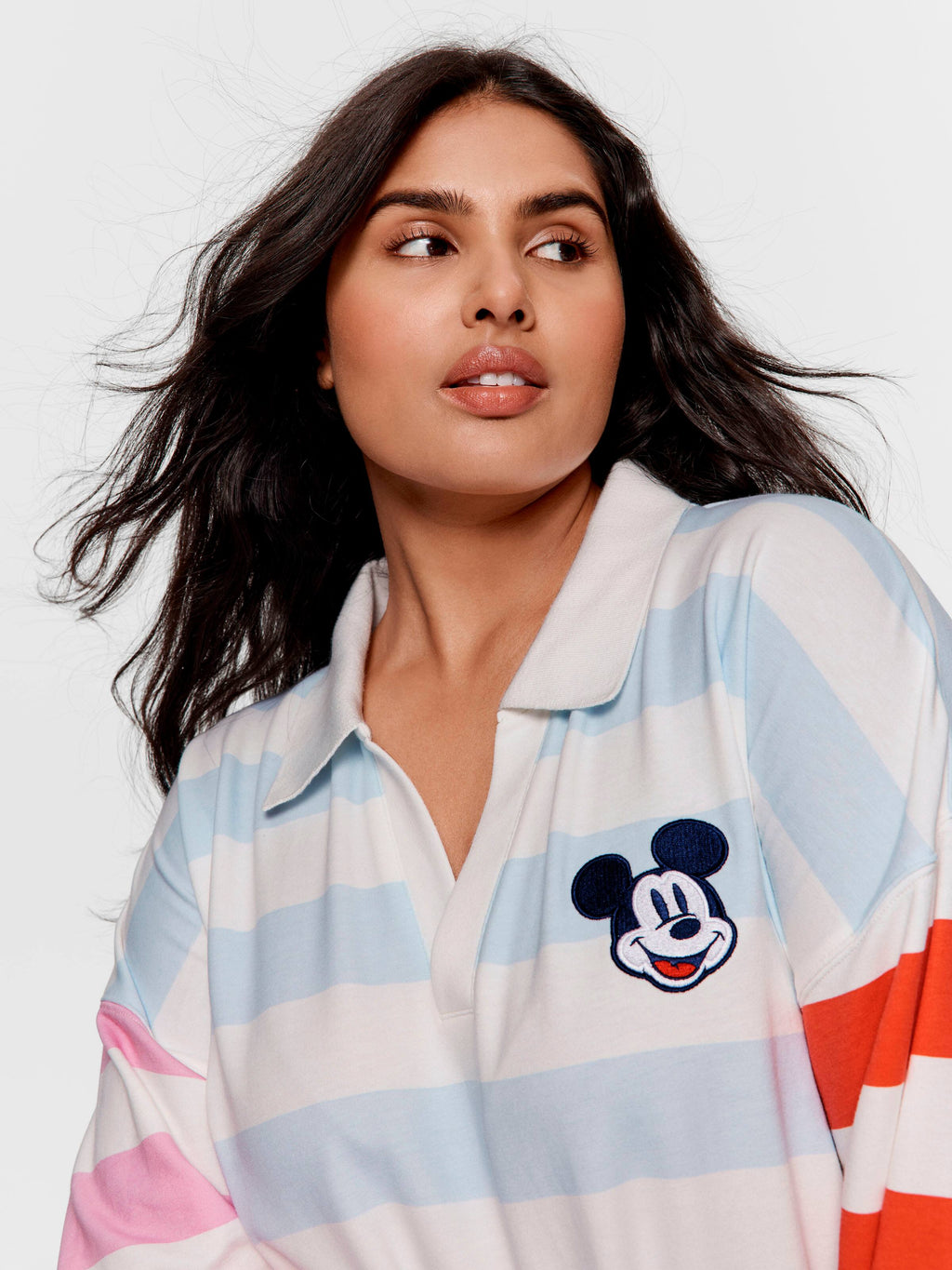P.A. Plus Pastel Stripe  Collared Sweater