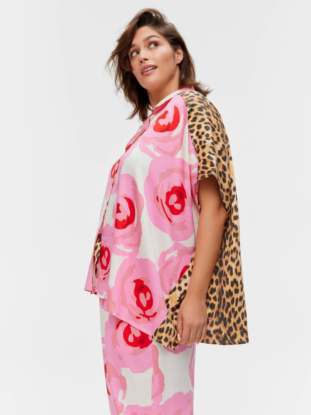 P.A. Plus Floral Leopard Fashion Pj Set