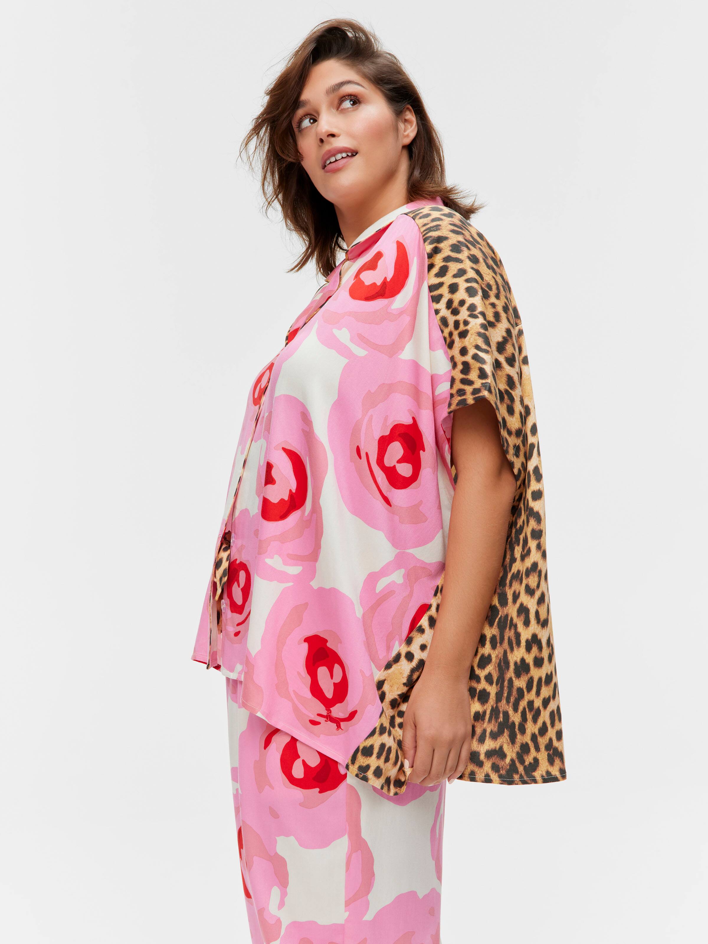 P.A. Plus Floral Leopard Fashion Pj Set