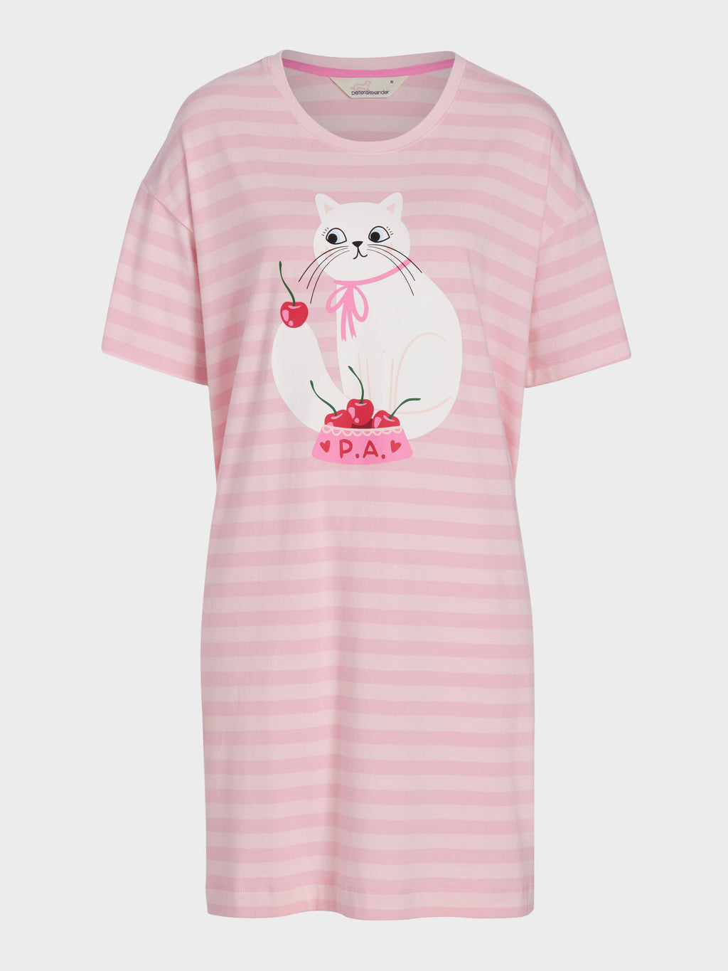 Cherry Cat Stripe Sleep Tee
