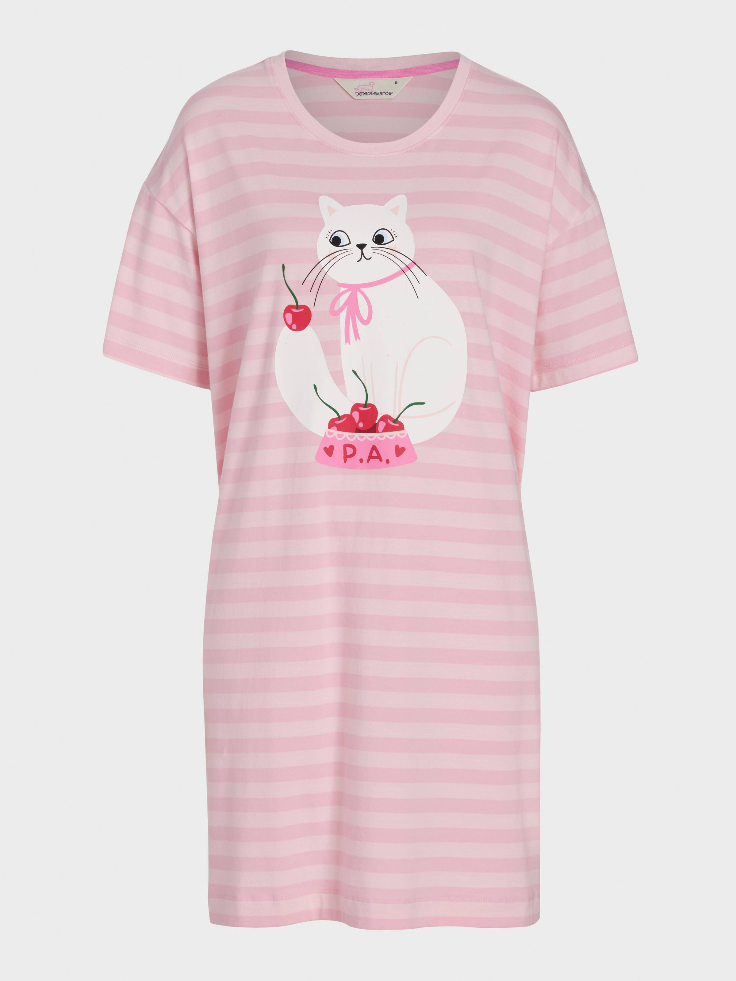 Cherry Cat Stripe Sleep Tee