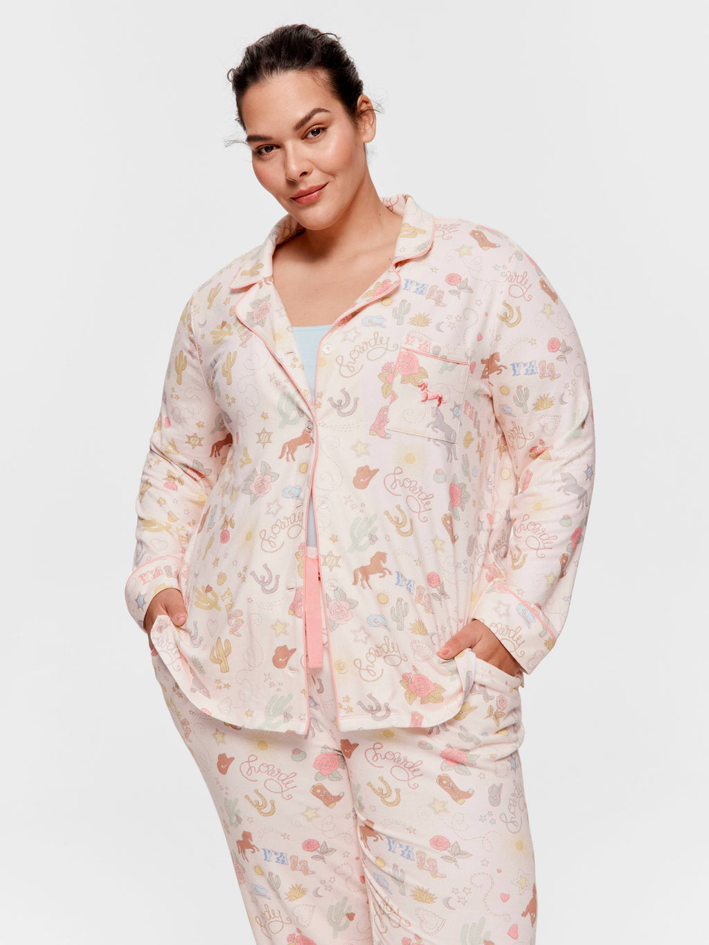 P.A. Plus Howdy Plush Classic Pj Set
