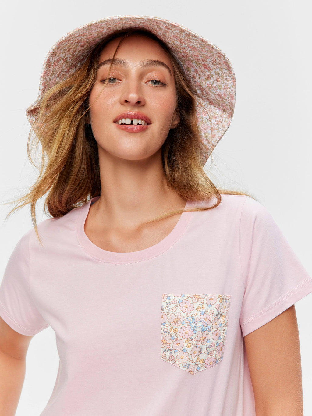Floral Pocket 100% Cotton Tee