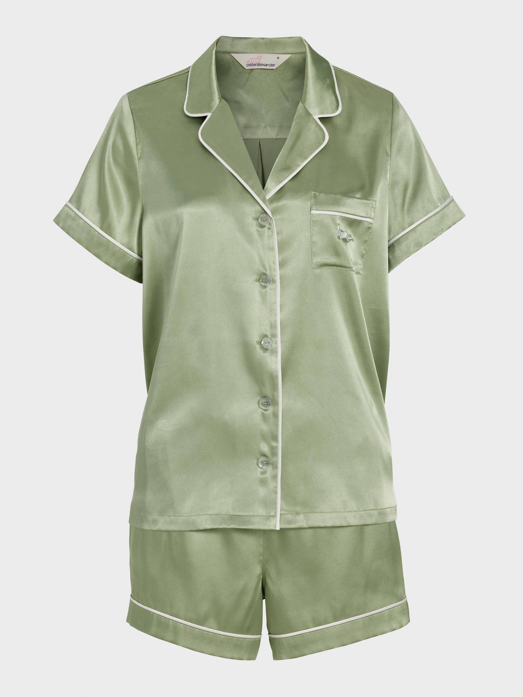 Sage Chic Satin Shortie Pj Set