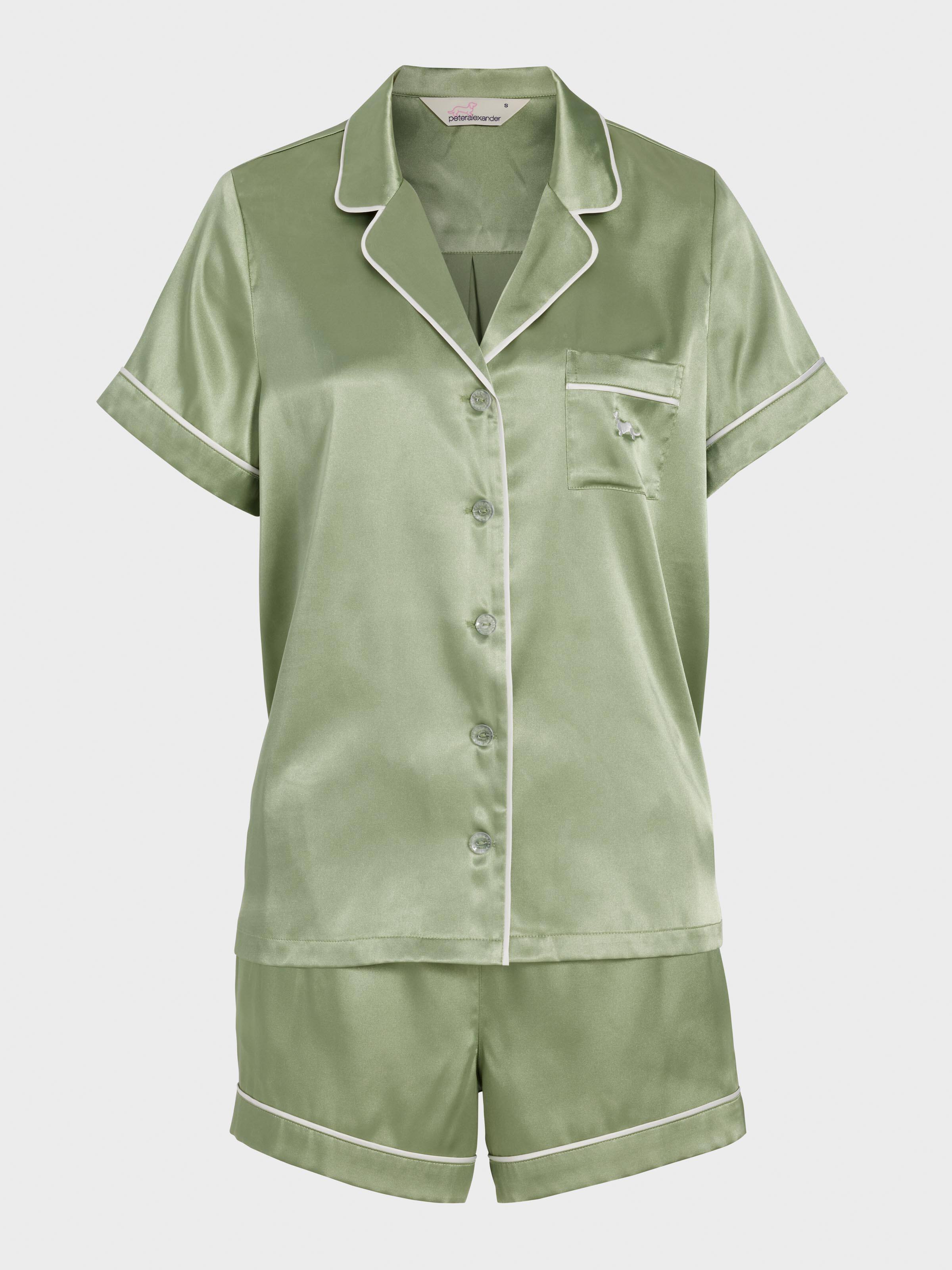 Sage Chic Satin Shortie Pj Set