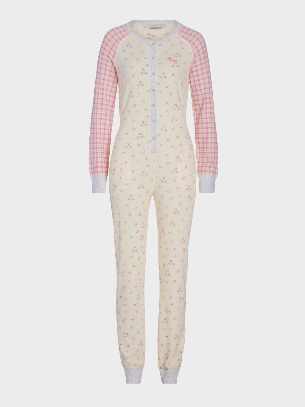 Waffle Contrast Print Onesie