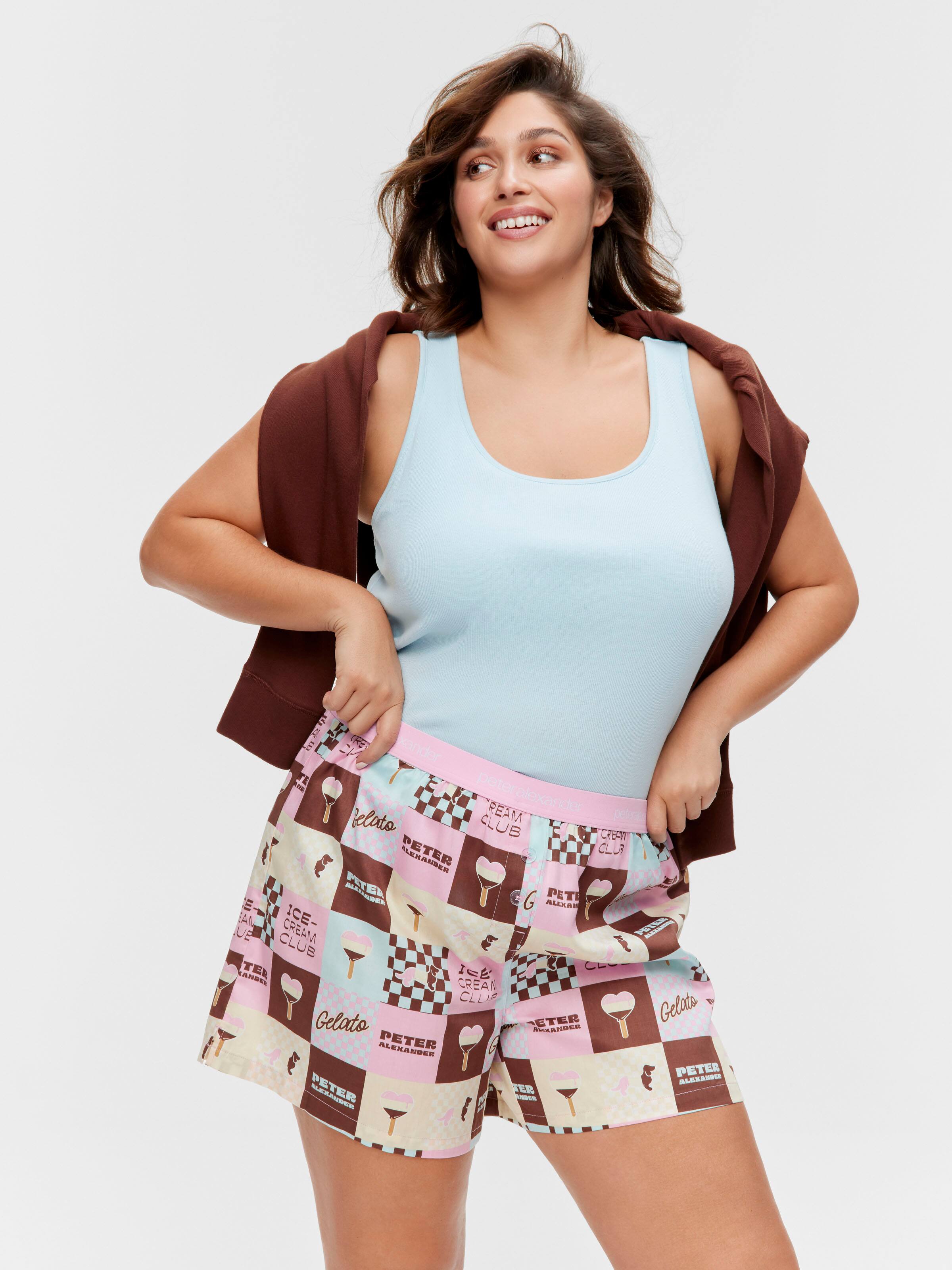 P.A. Plus Ice Cream 100% Cotton Mid Short