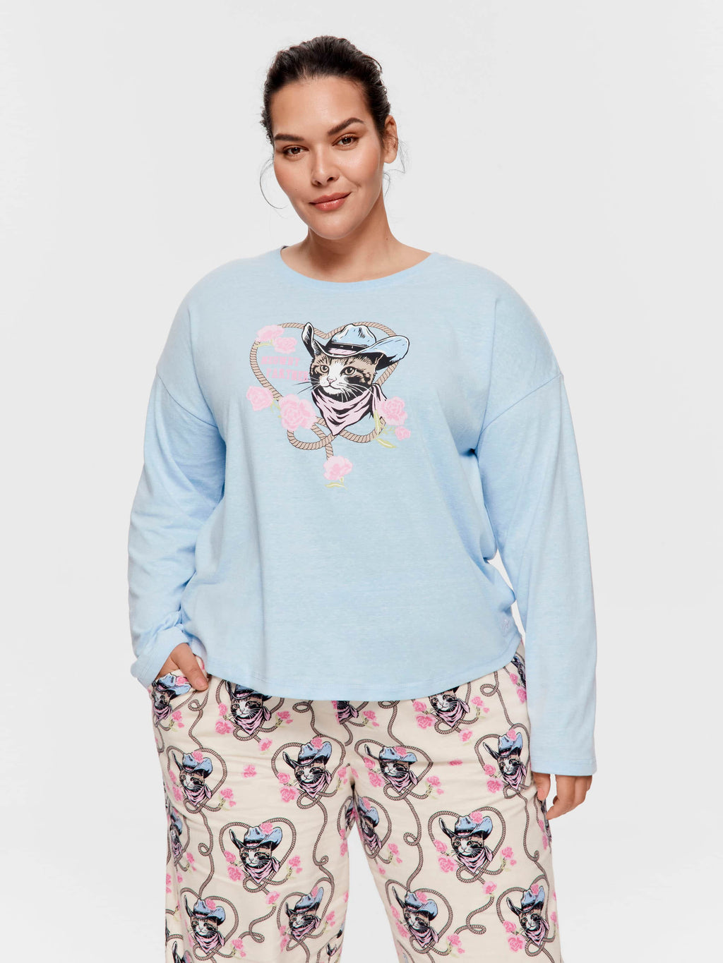 P.A. Plus Cowboy Kitty Long Sleeve Top