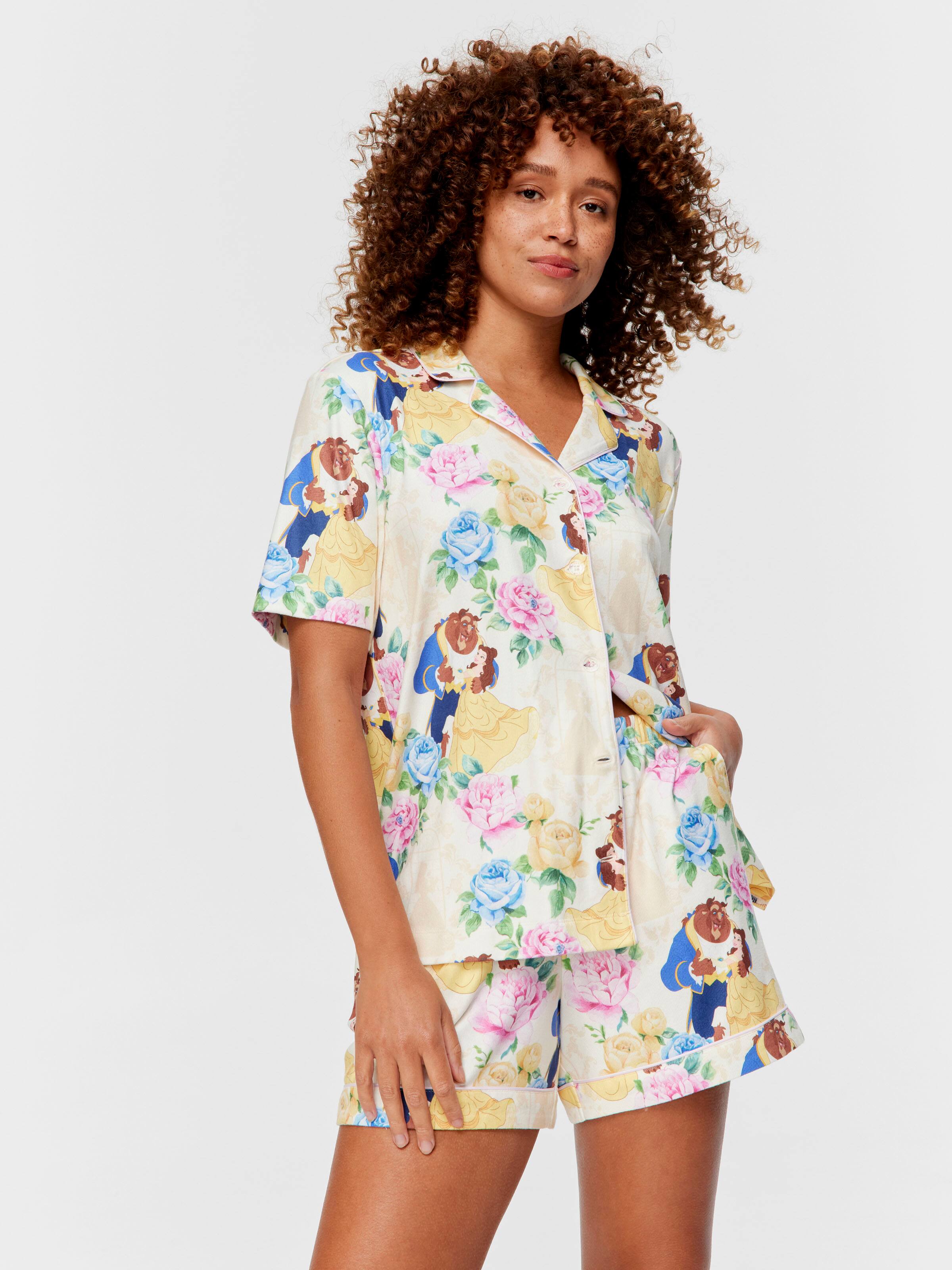Beauty & The Beast Plush Shortie Pj Set
