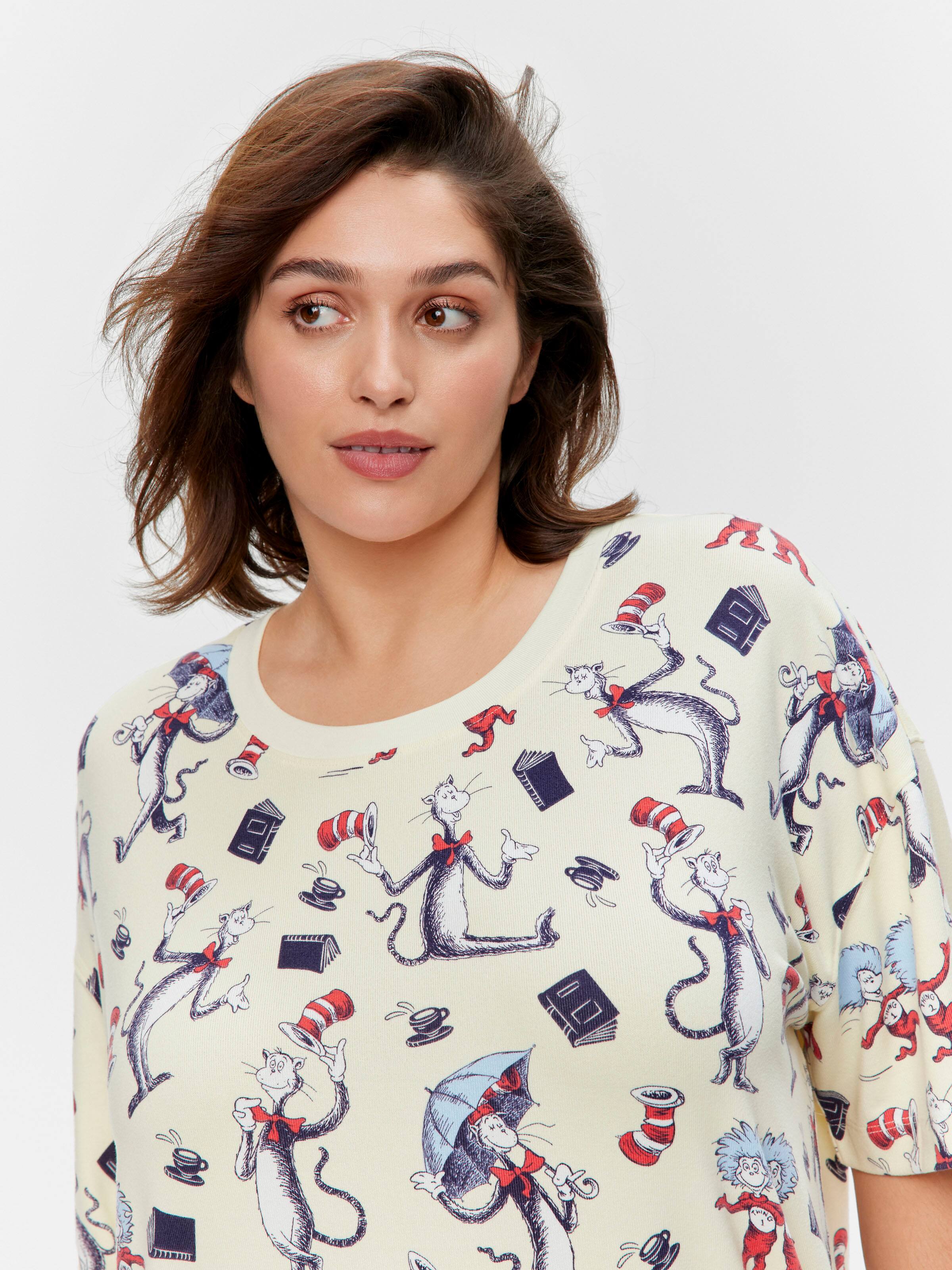 P.A. Plus Dr Seuss Plush Split Hem Sleep Tee