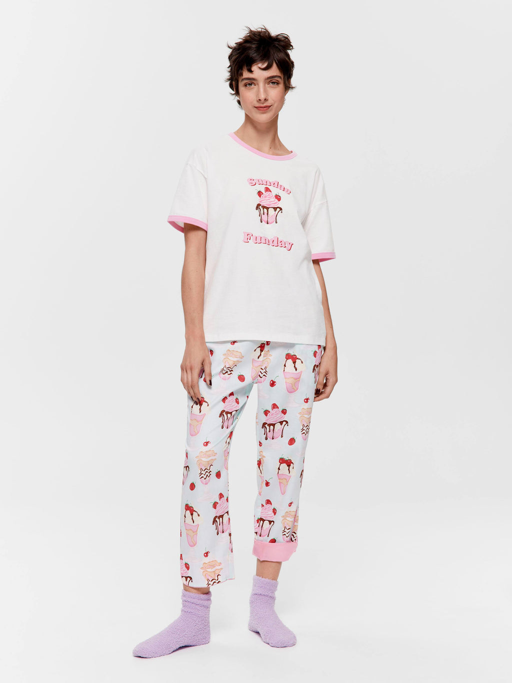 Ice Cream Sundae 100% Cotton Oversized Tee