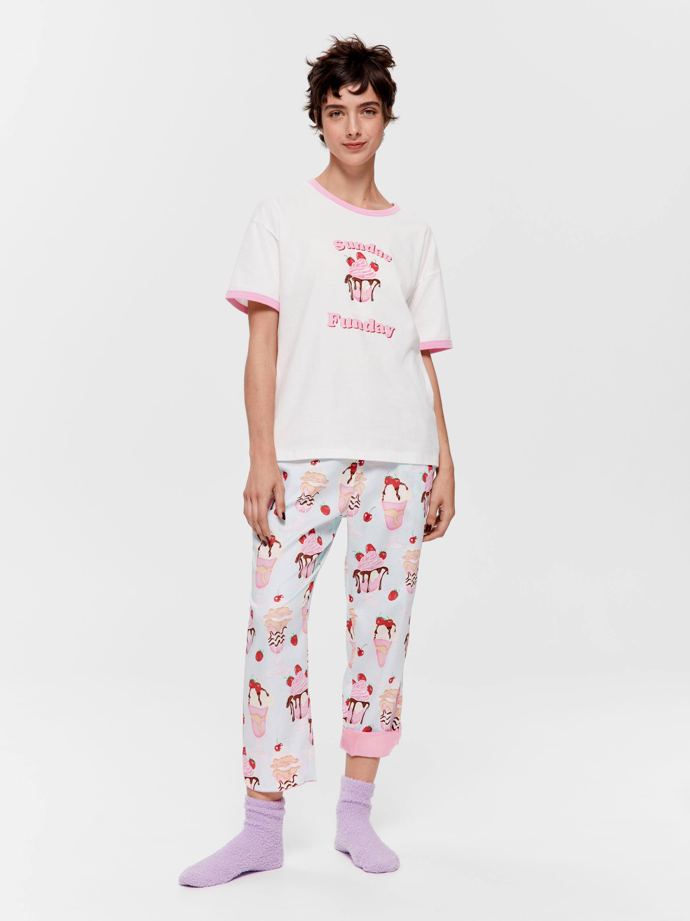 Ice Cream Sundae 100% Cotton Oversized Tee