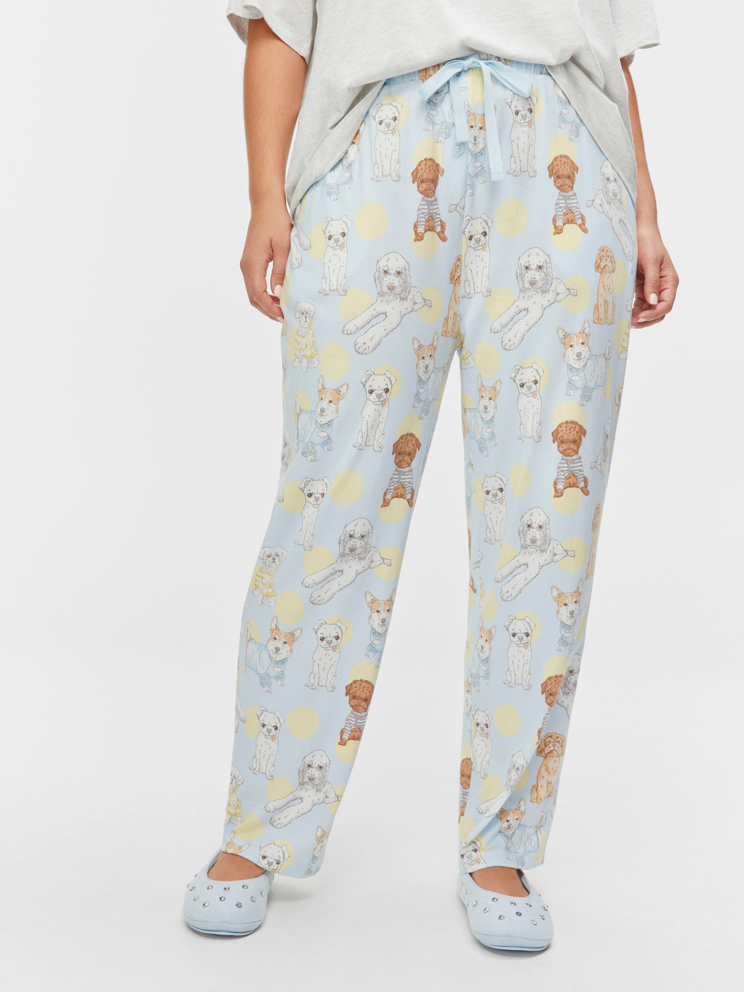 P.A. Plus Cute Dogs Straight Leg Pj Pant