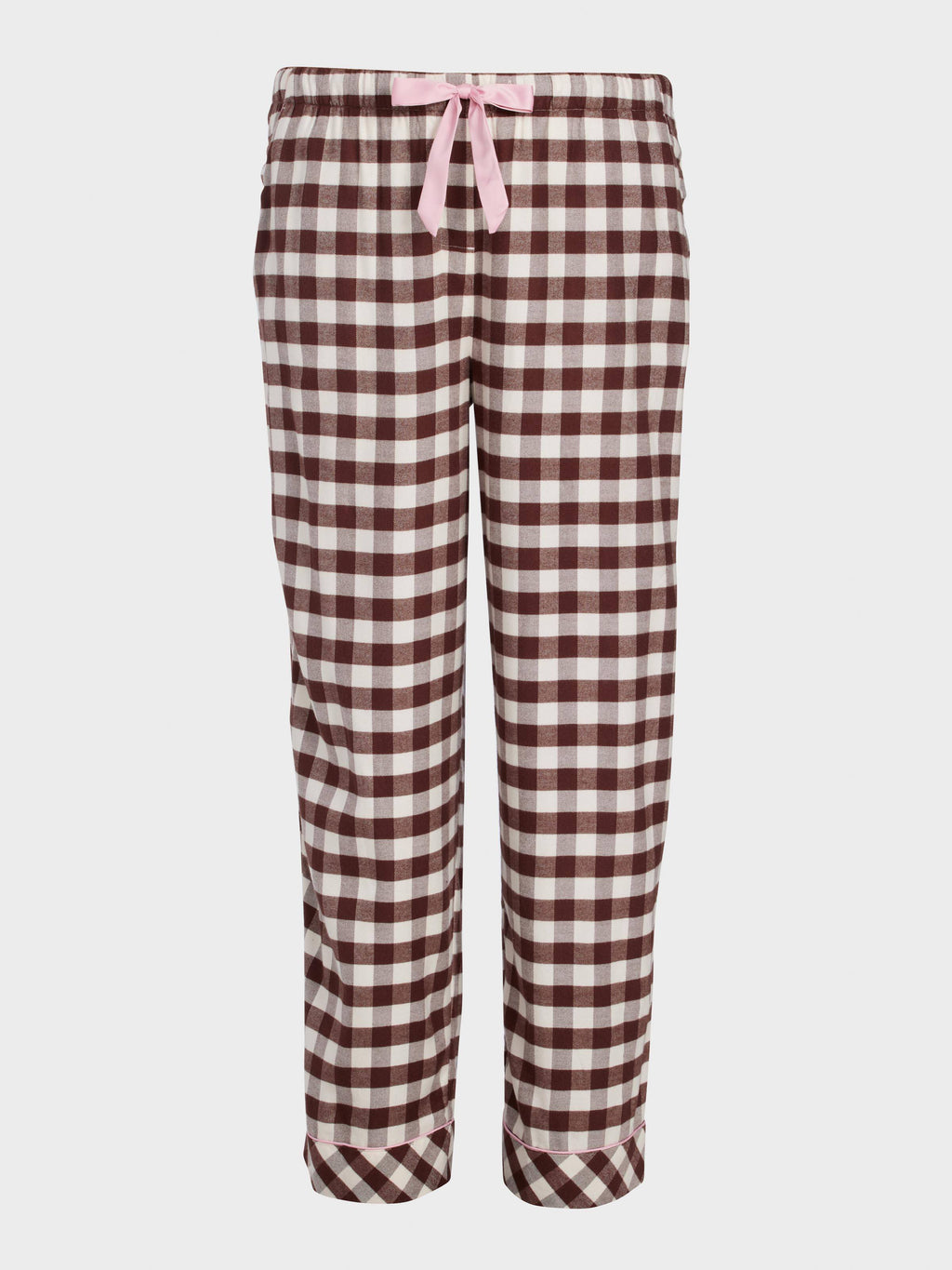 P.A. Plus Chocolate Gingham Viscose Flannelette Classic Pj Pant
