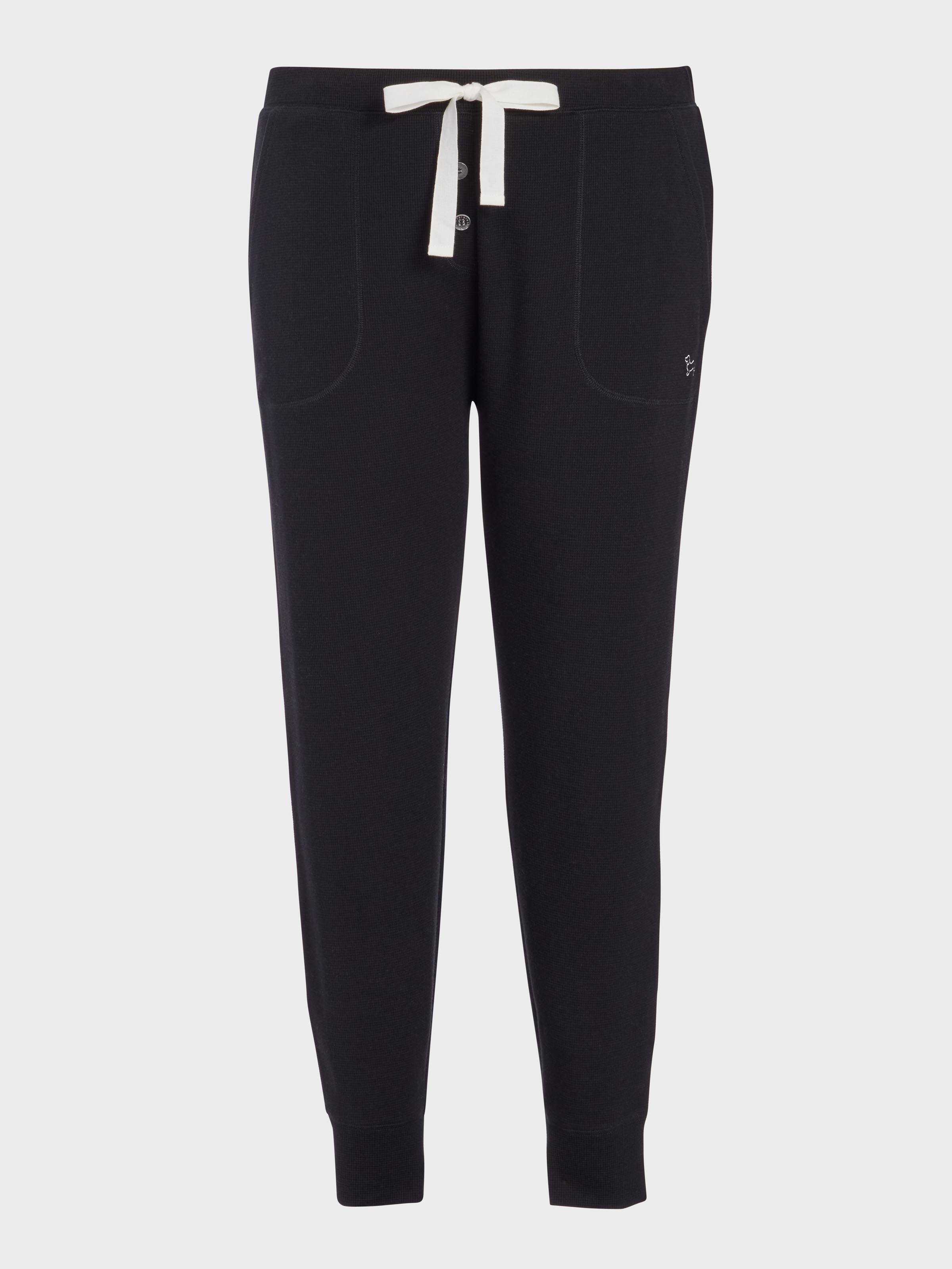 P.A. Plus Black Waffle Easy Pj Pant
