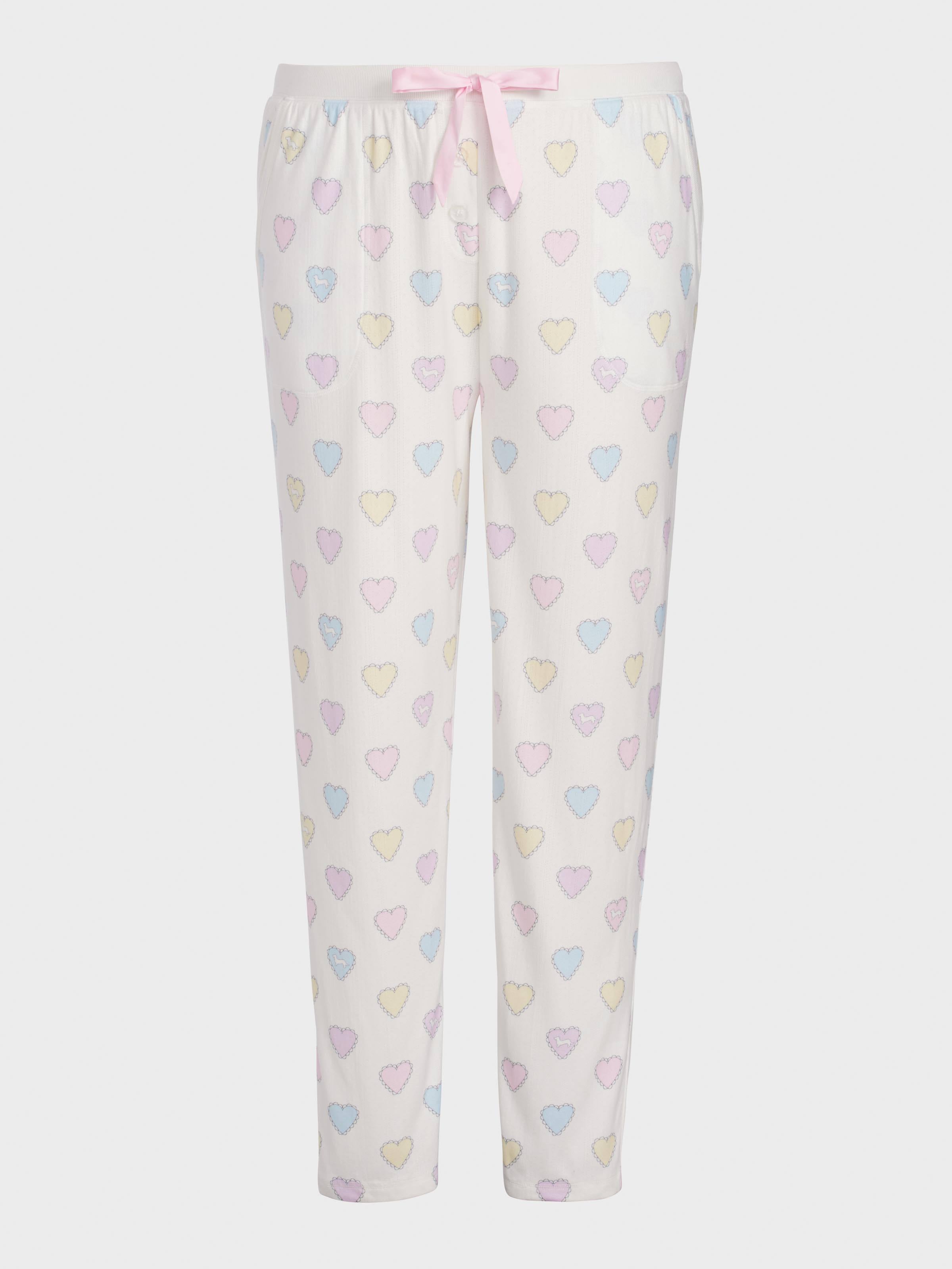 P.A. Plus Pointelle Heart Tapered Pj Pant