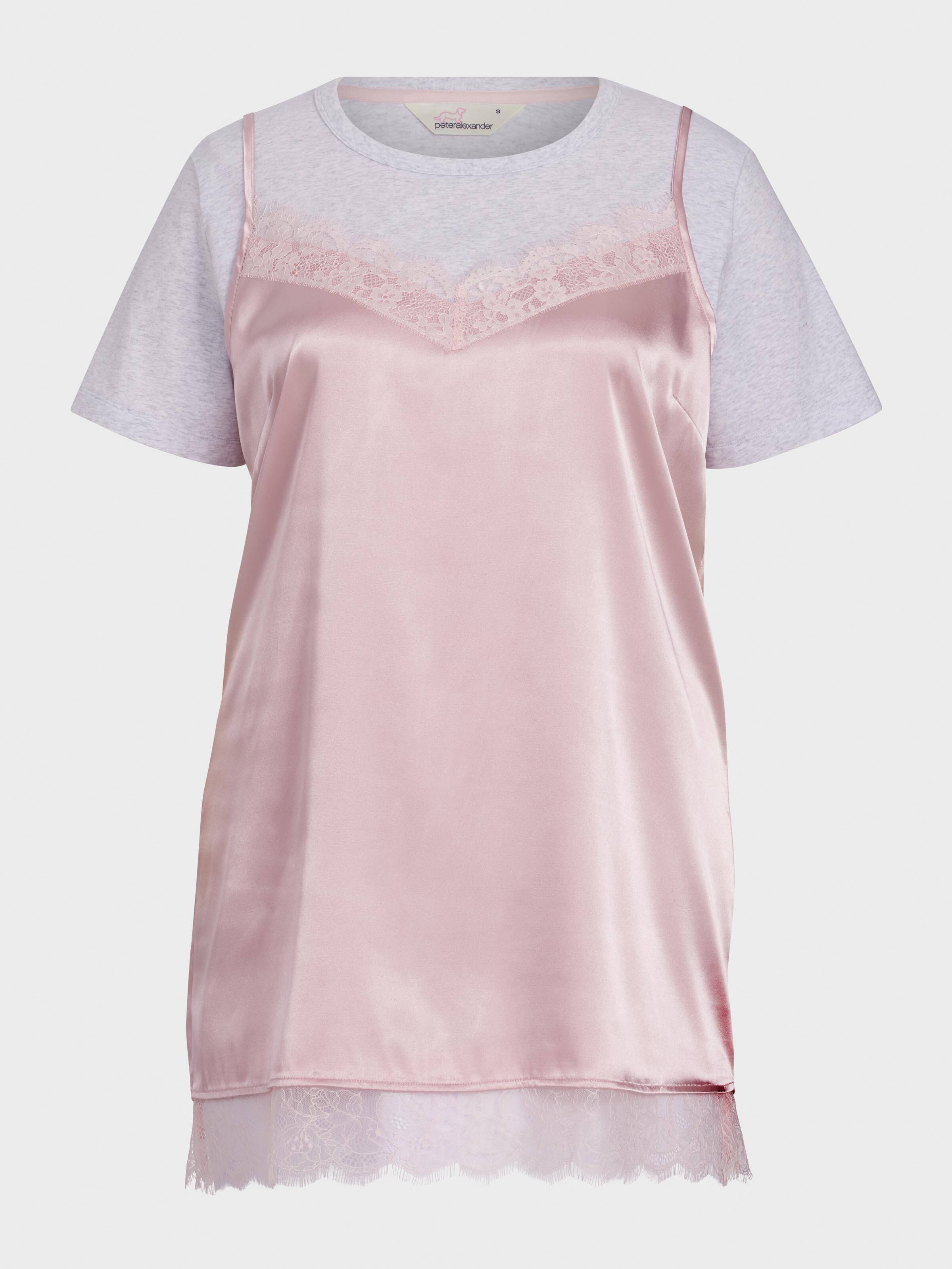 P.A. Plus T-Shirt Satin Slip Nightie