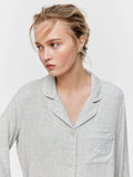 Grey Slouchy Rib Long Sleeve Nightshirt
