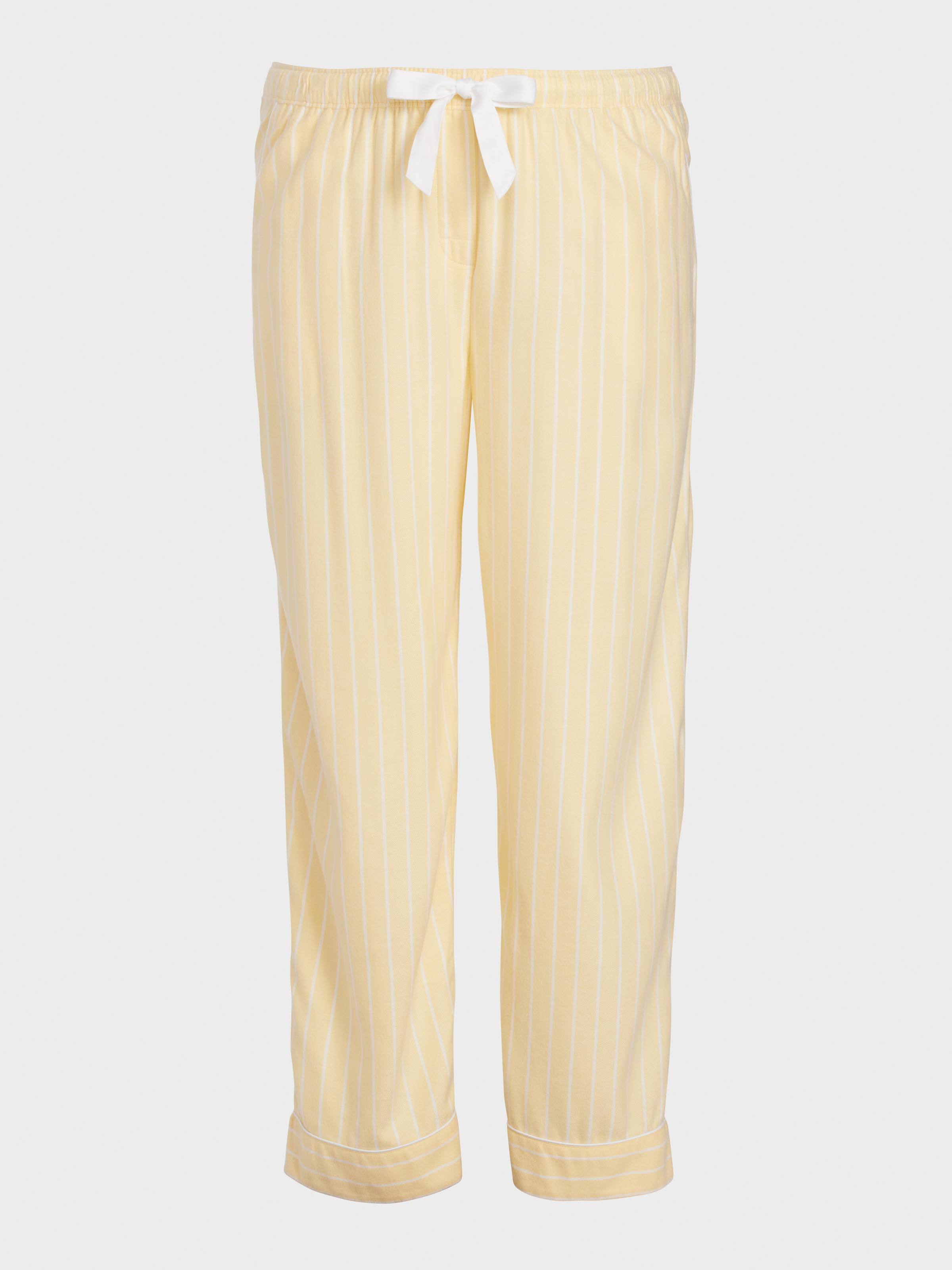 P.A. Plus Yellow Stripe Viscose Flannelette Classic Pj Pant