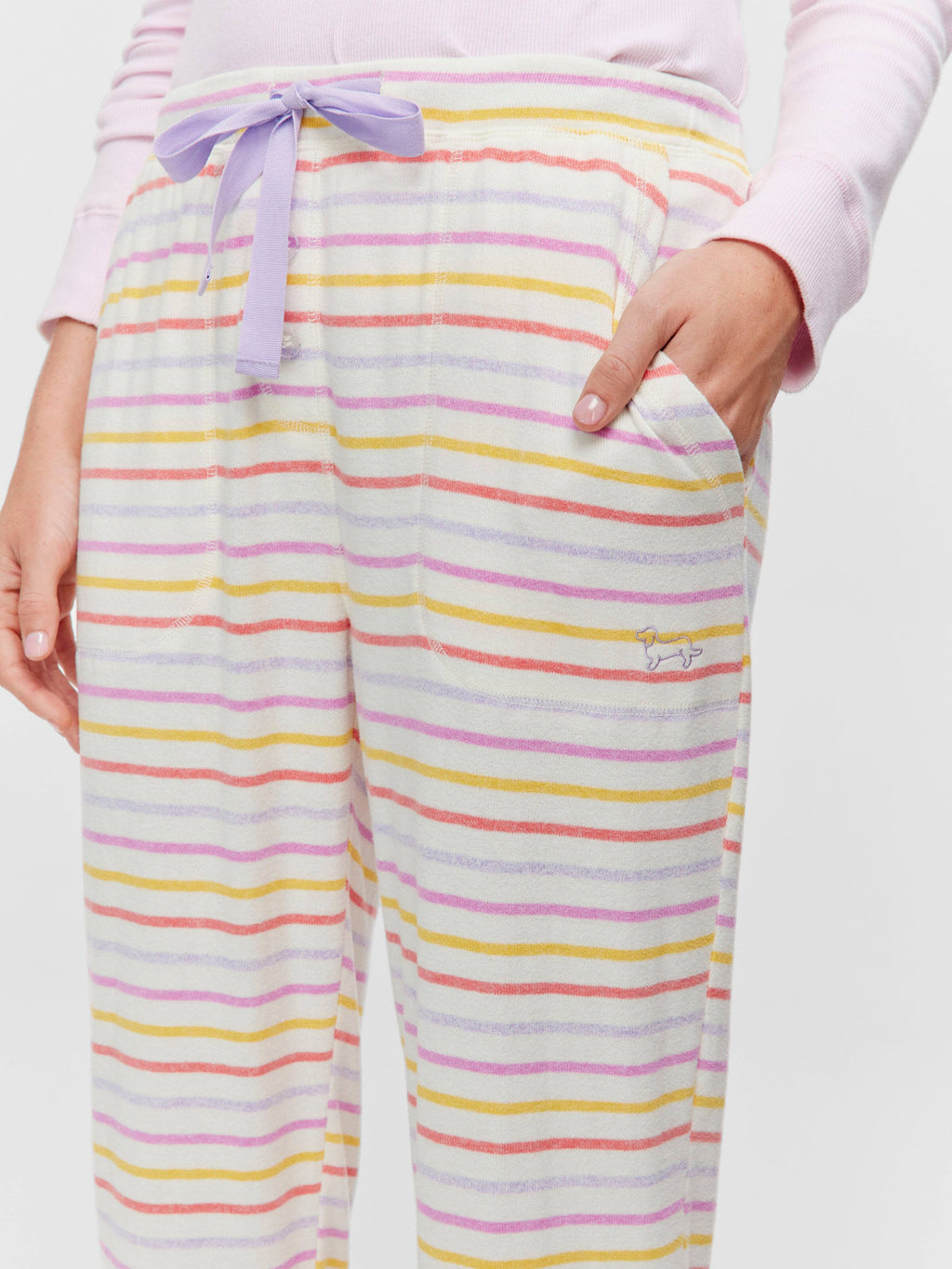 Fuzzy Stripe Easy Pj Pant