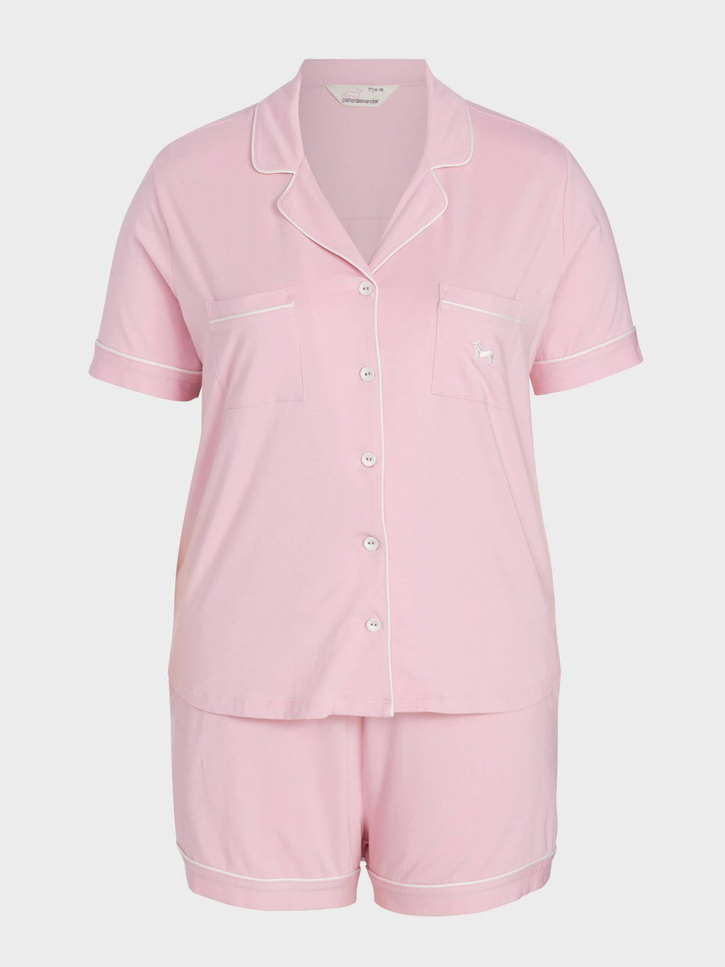 P.A. Plus Pink Bamboo Jersey Shortie Pj Set