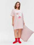 P.A. Plus Cherry Cat Stripe Sleep Tee