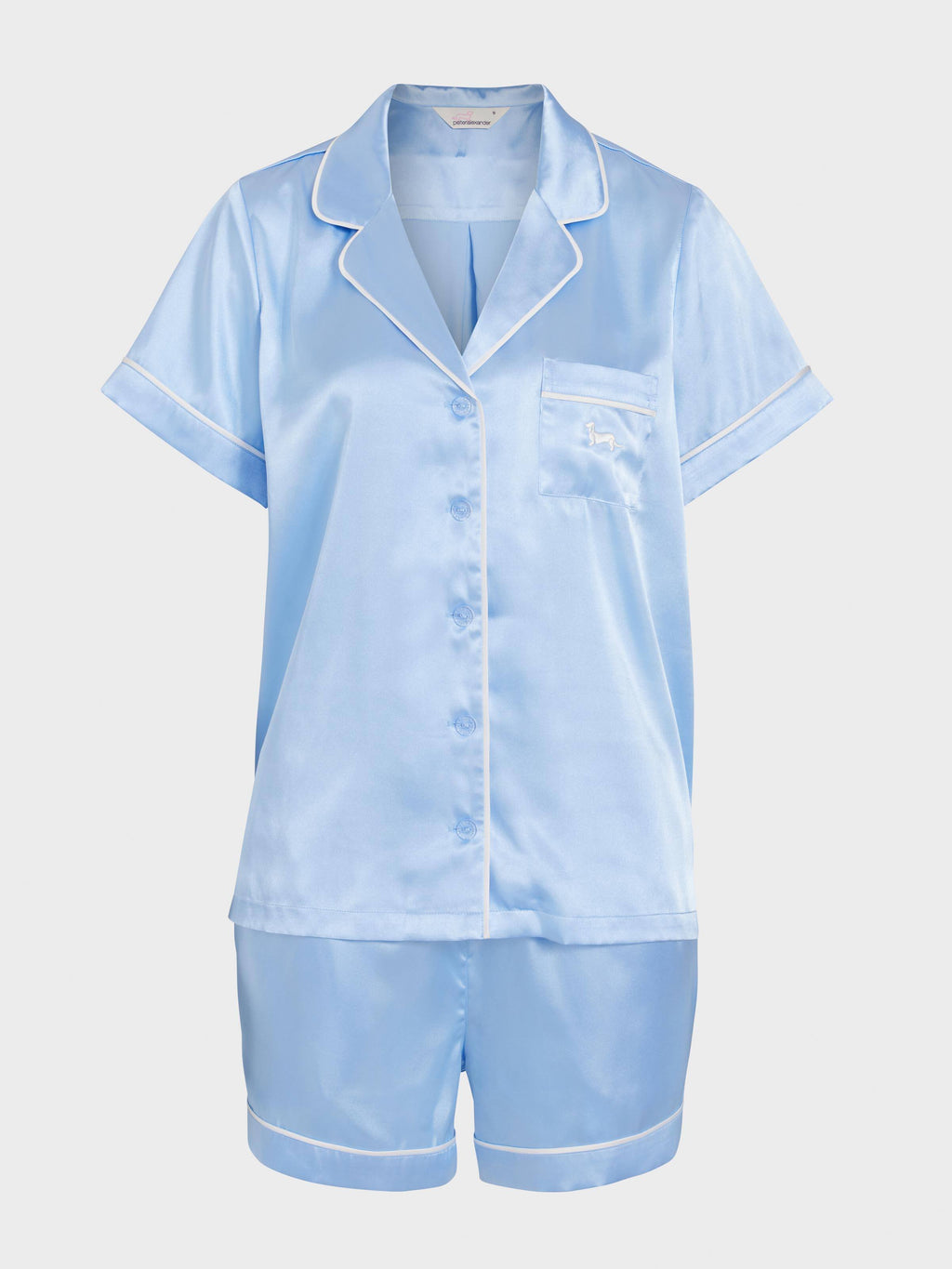 Cornflower Blue Satin Pj Set