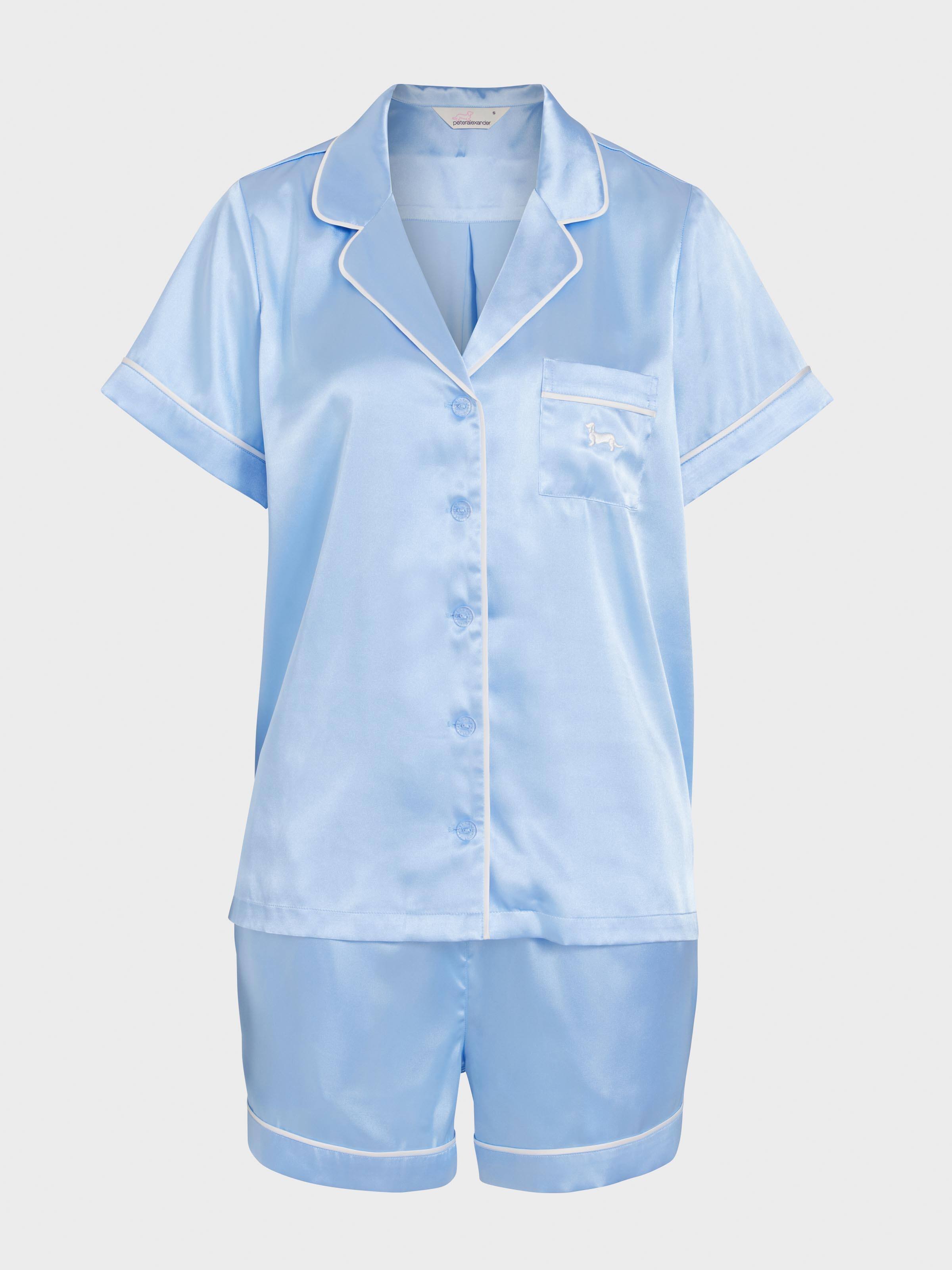 Cornflower Blue Satin Pj Set