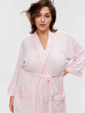 P.A. Plus Pink Bow Rib Knit Gown