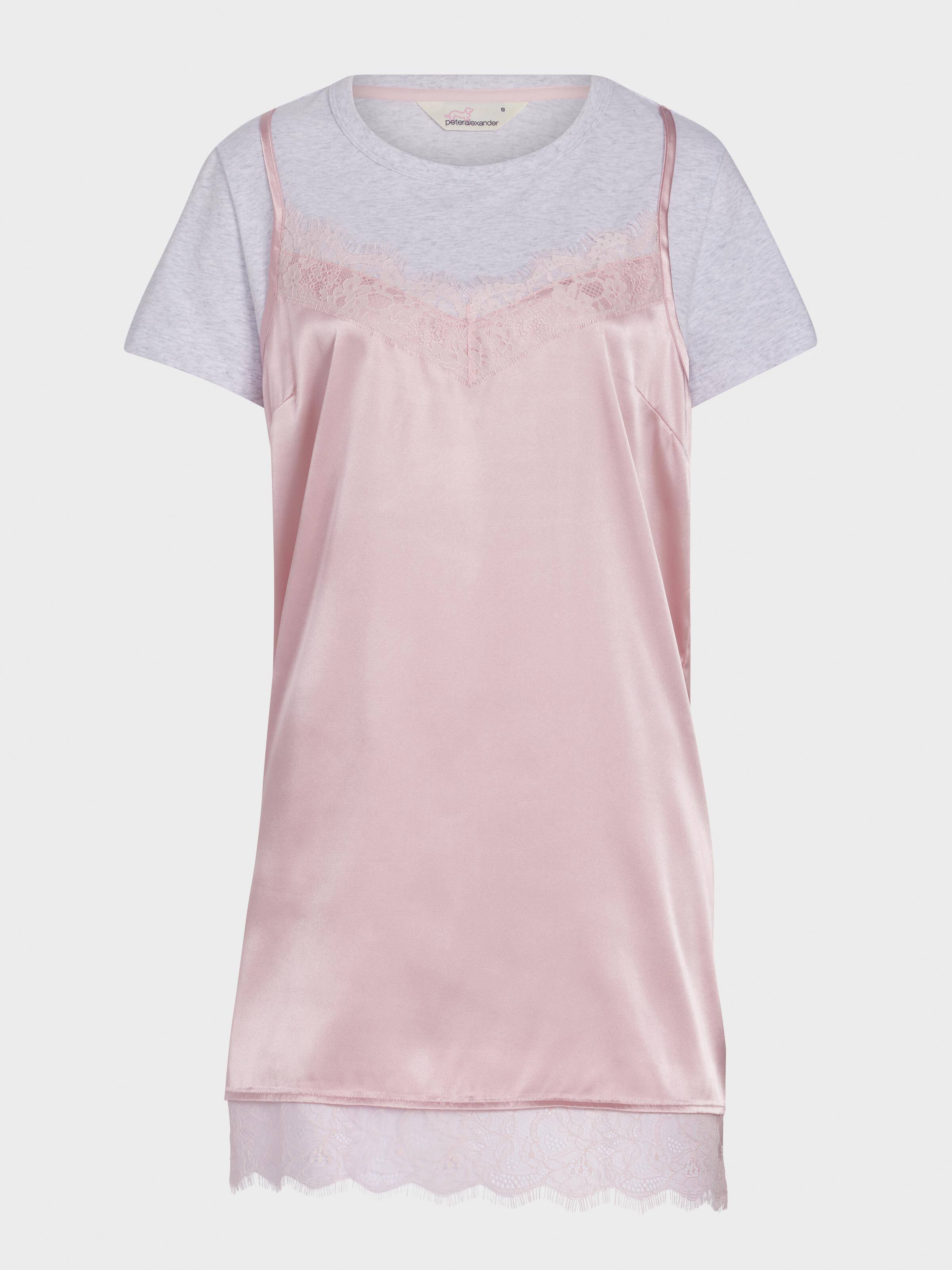 T-Shirt Satin Slip Nightie