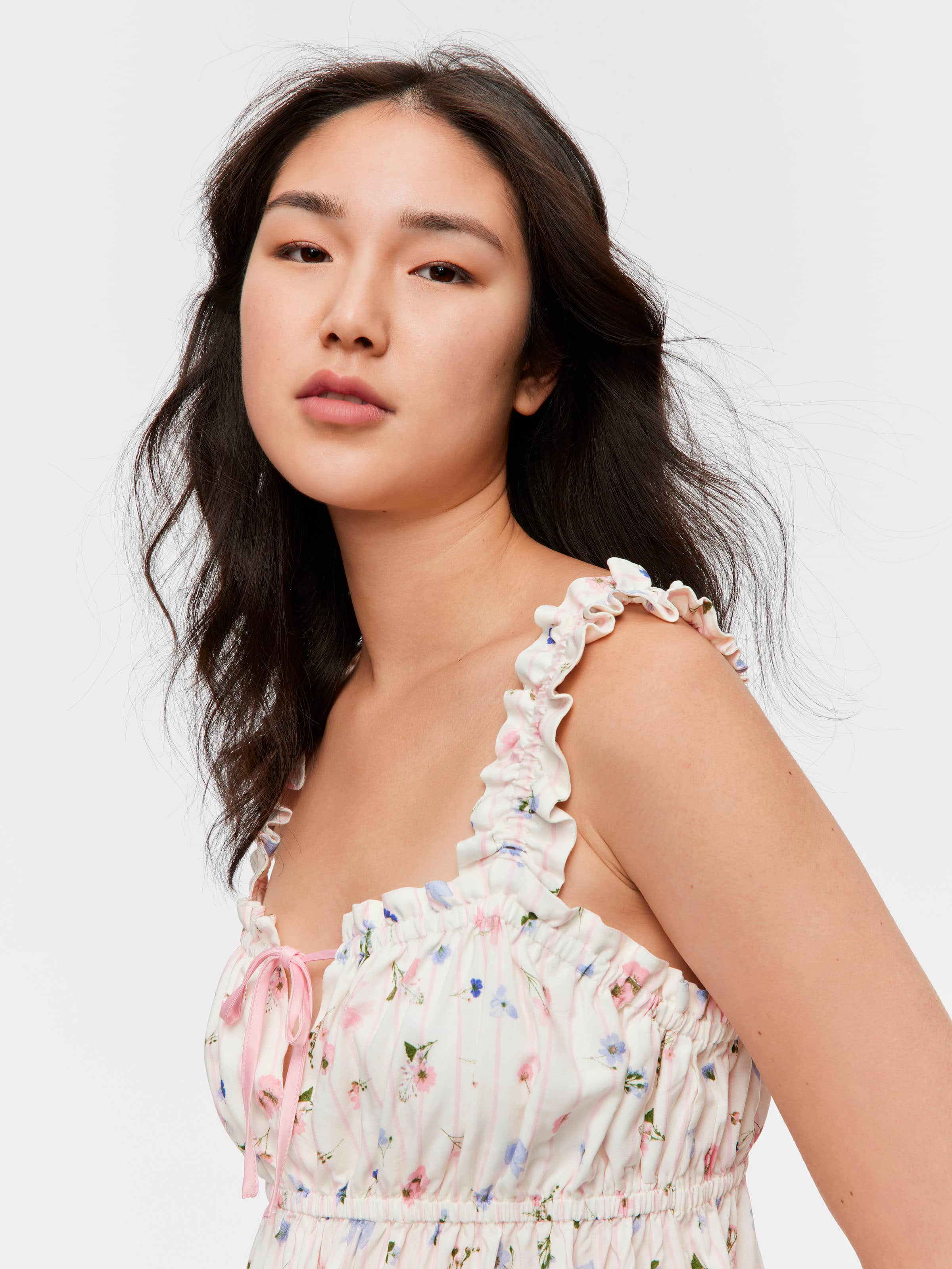 Ditsy Floral Ruffle Shortie Pj Set