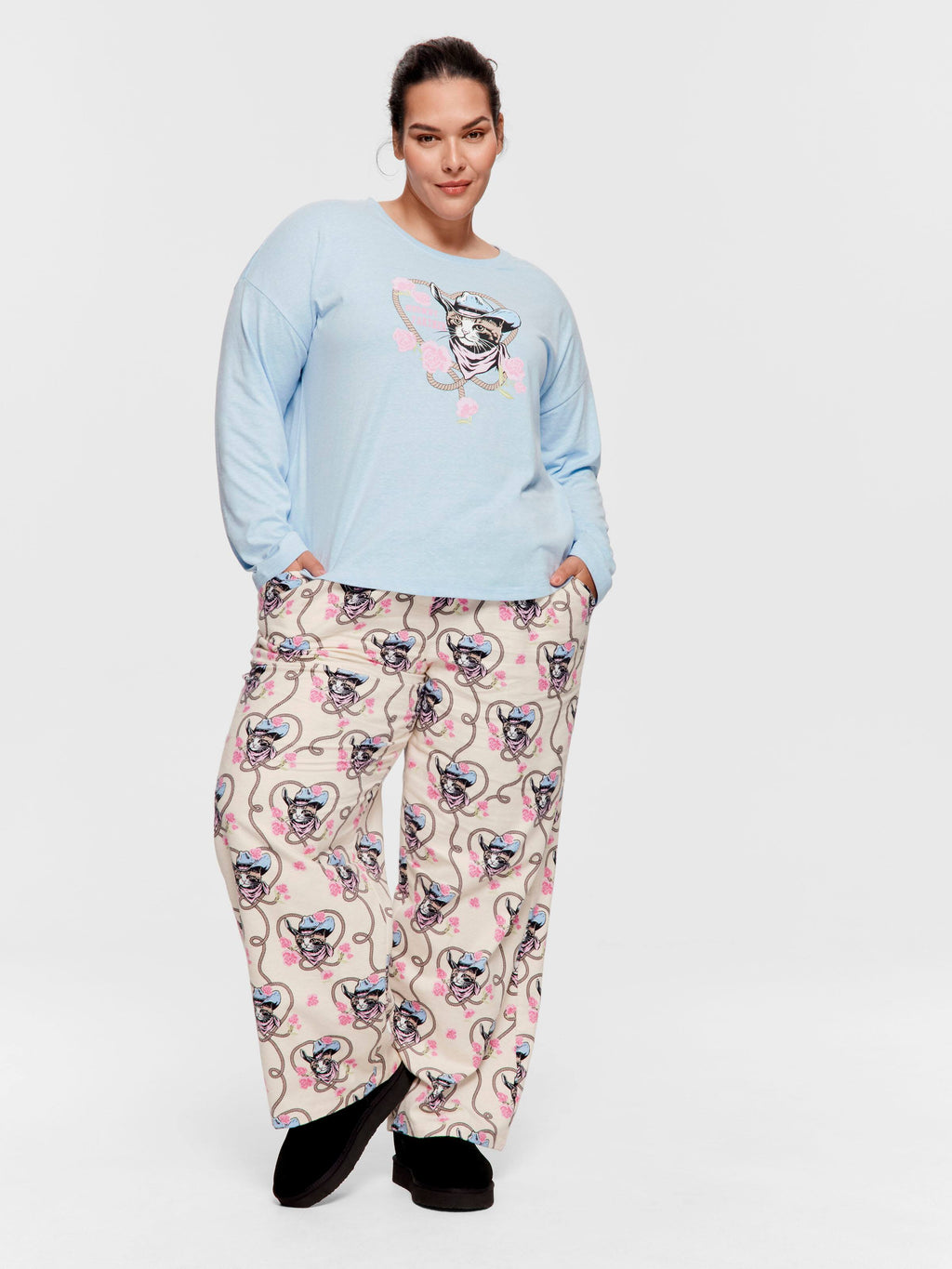 P.A. Plus Cowboy Kitty Long Sleeve Top