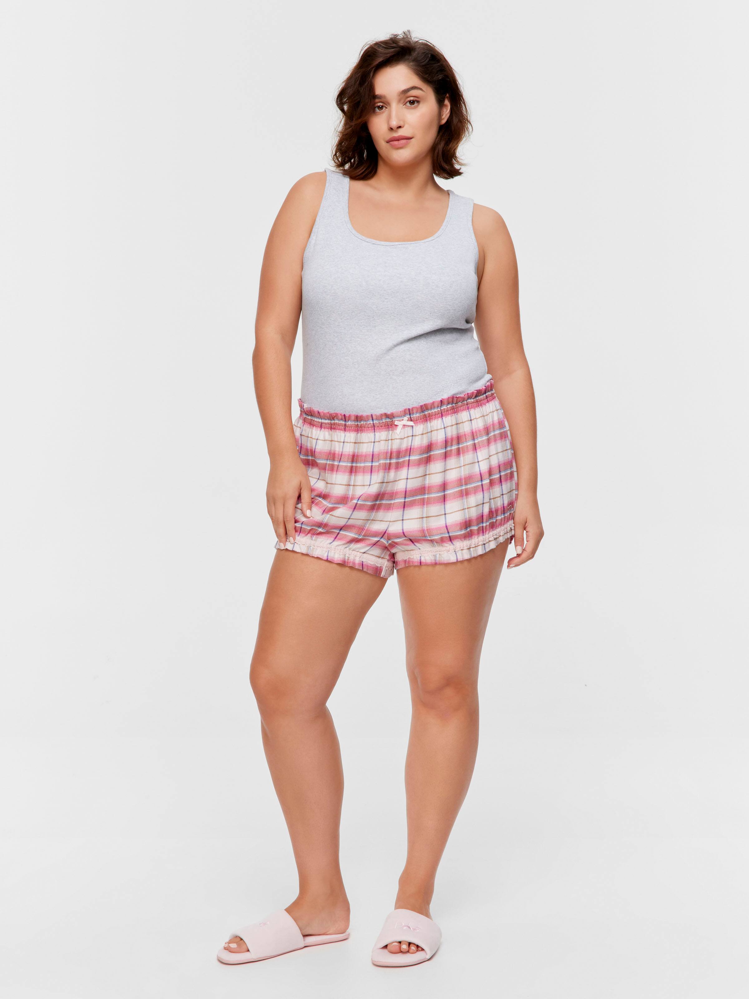 P.A. Plus Hot Pink Check Bloomer Short