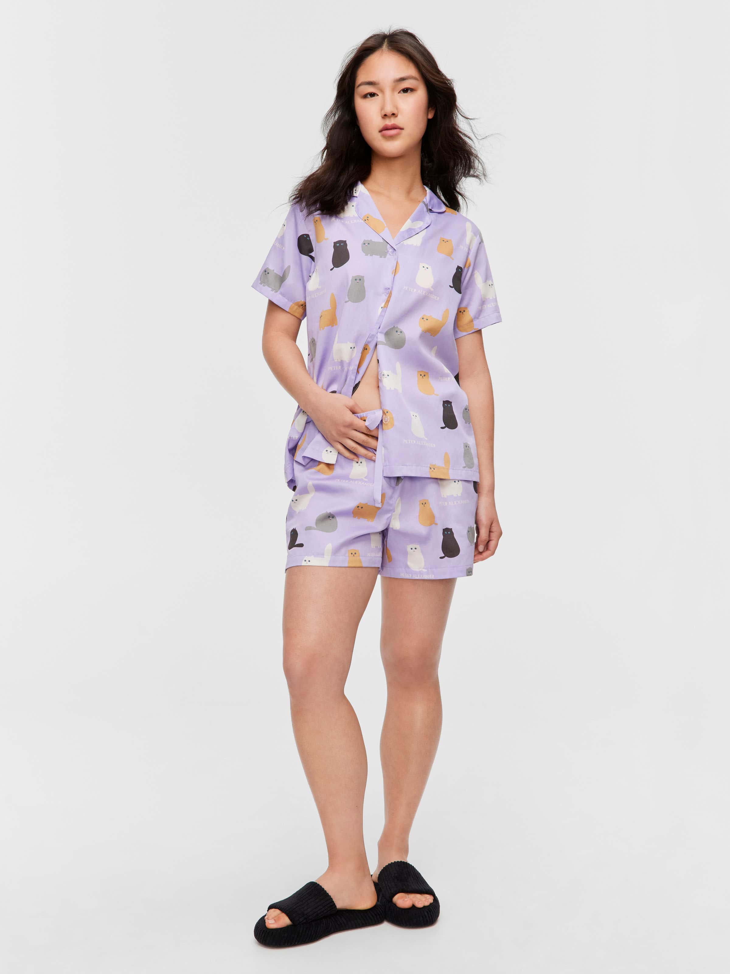 Fat Cats 100% Cotton Shortie Pj Set