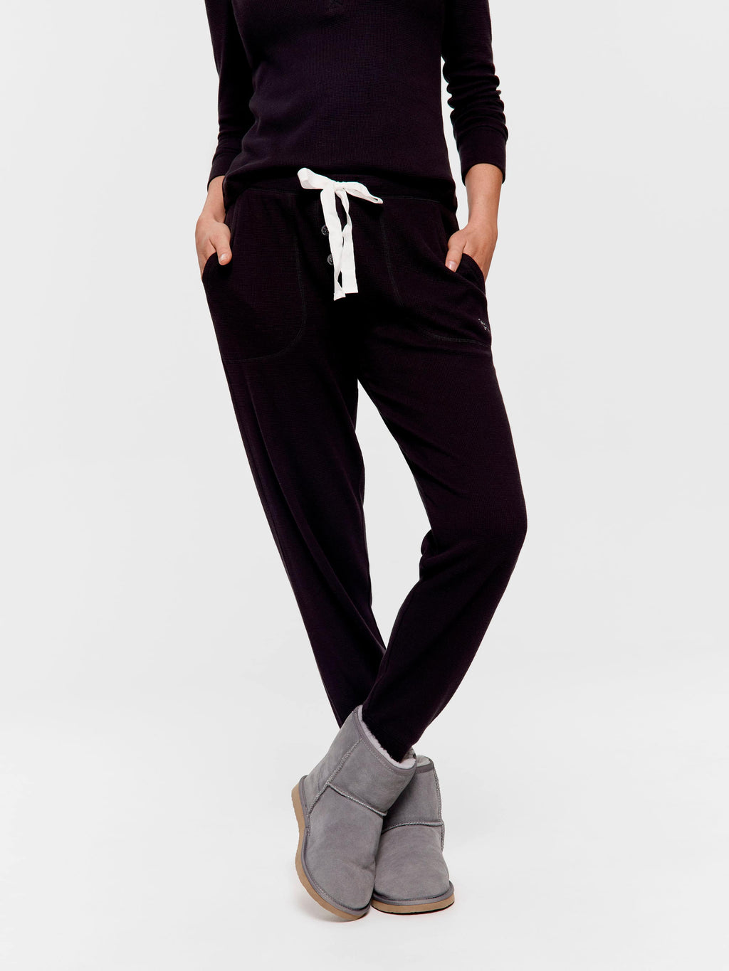 Black Waffle Easy Pj Pant