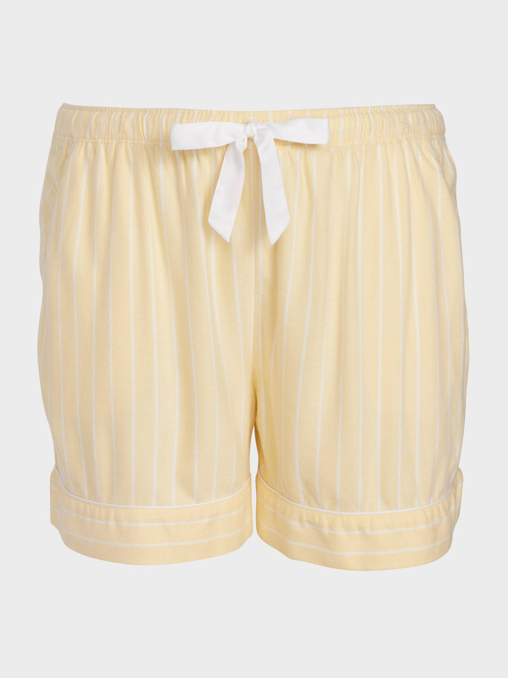 P.A. Plus Yellow Stripe Viscose Flannelette Mid Short