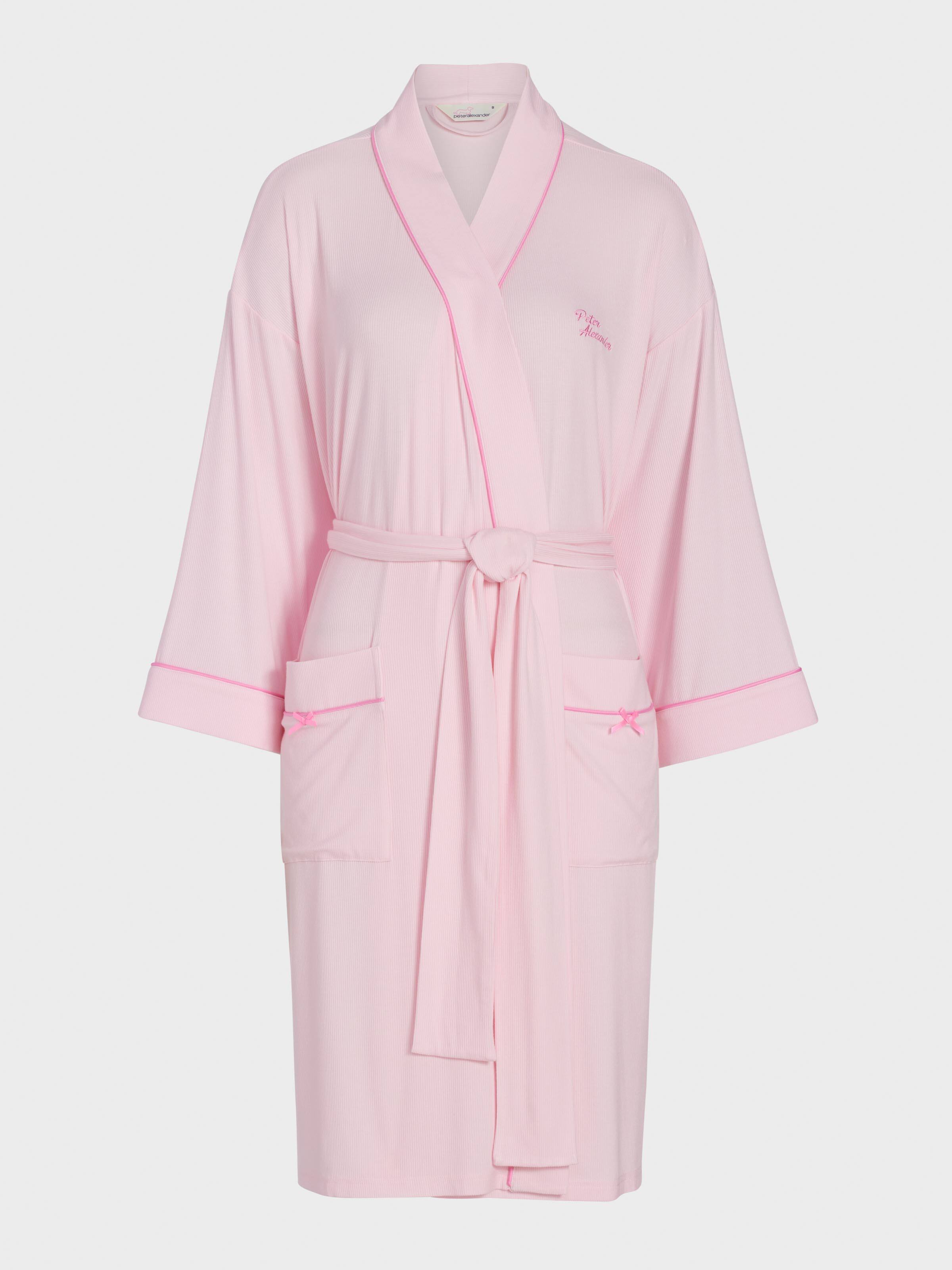 Pink Bow Rib Knit Gown
